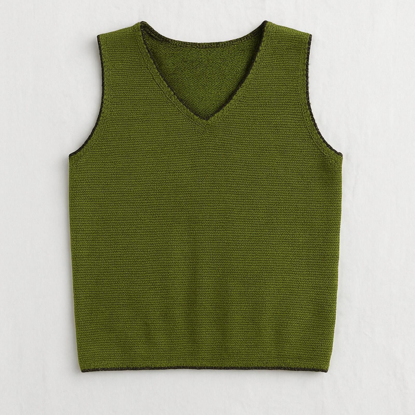 Other Crazy Horse Vintage Green Solid Sweater Vest Womens Large Size L / US 10 / IT 46 - 1 Thumbnail