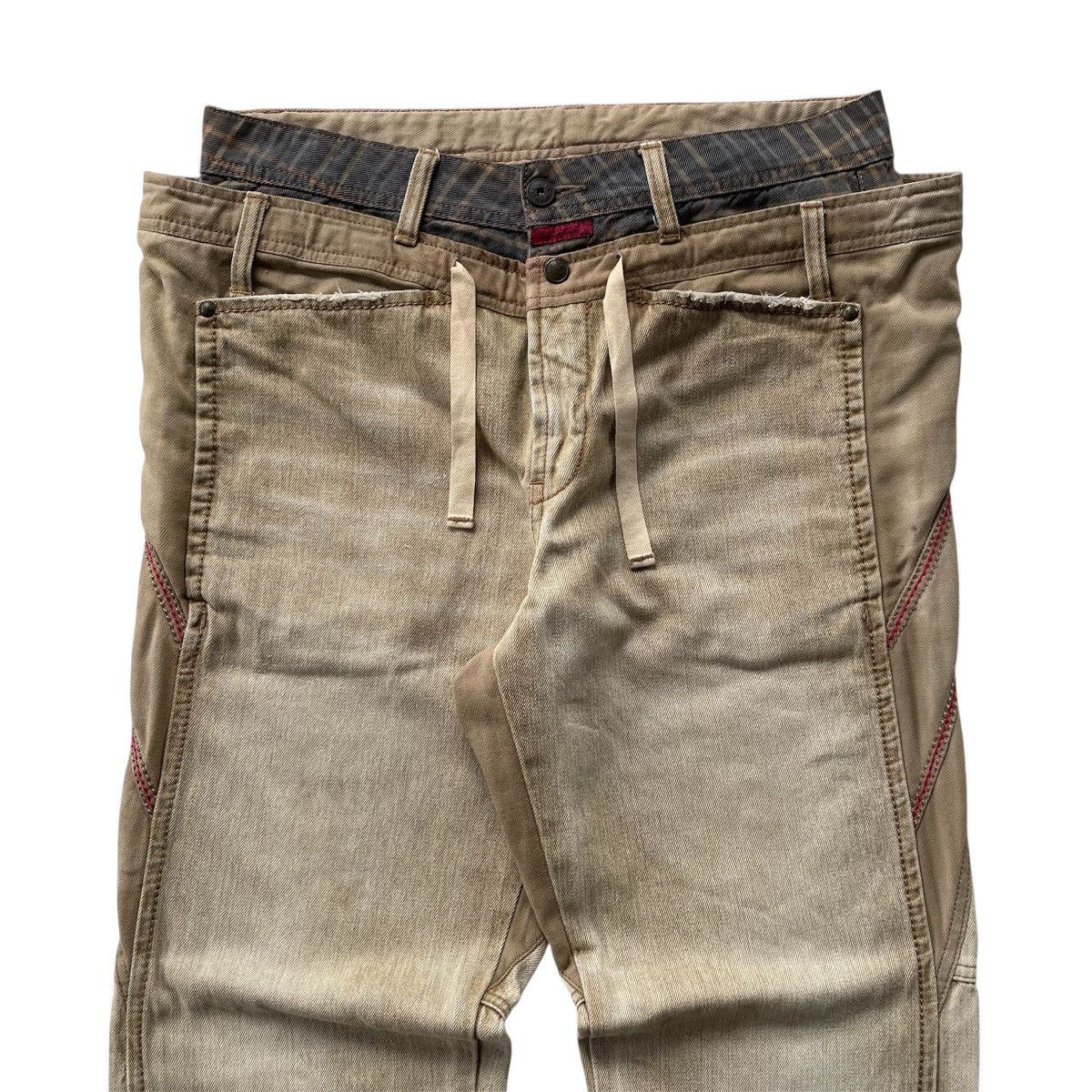 Who Decides War 2000s Marithe Francois Girbaud - Double Waist Beige Washed Size US 32 / EU 48 - 3 Thumbnail