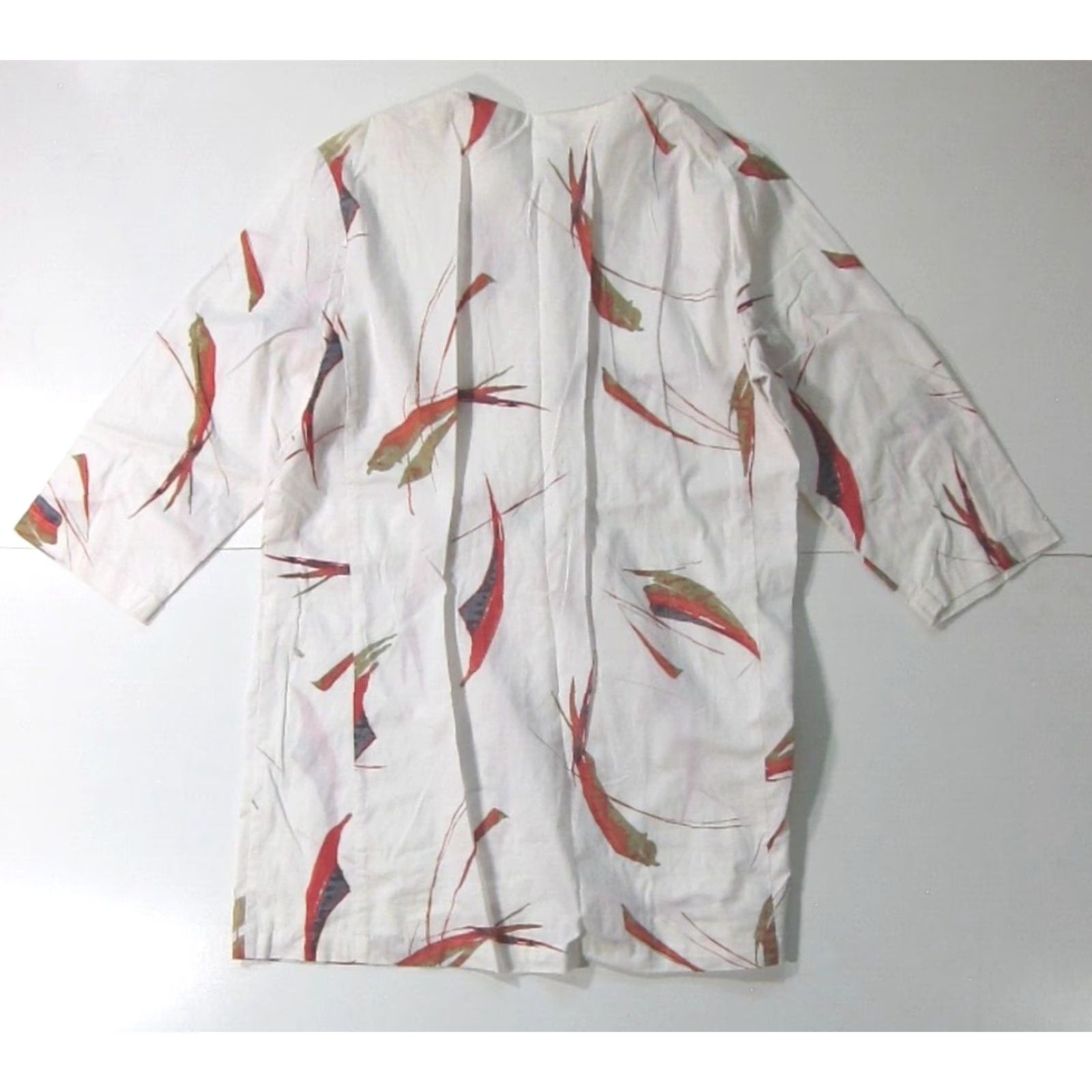 Vintage TravelSmith Blouse Tunic 100% Cotton Floral Button Down White Large Women XS? Size L / US 10 / IT 46 - 8 Thumbnail