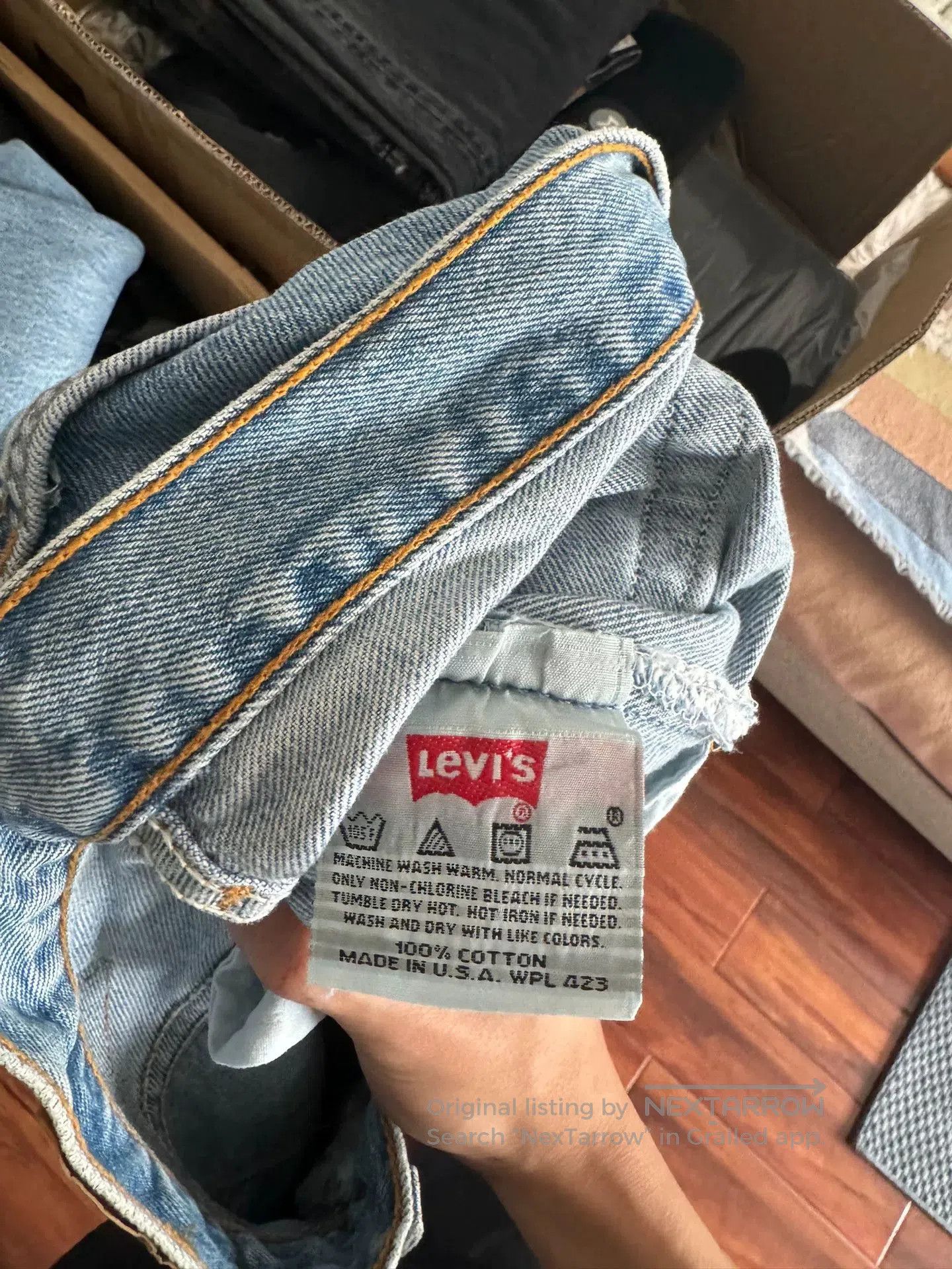 VINNY's Vintage Levi's 501 Jeans in Light Wash. Size US 32 / EU 48 - 5 Thumbnail
