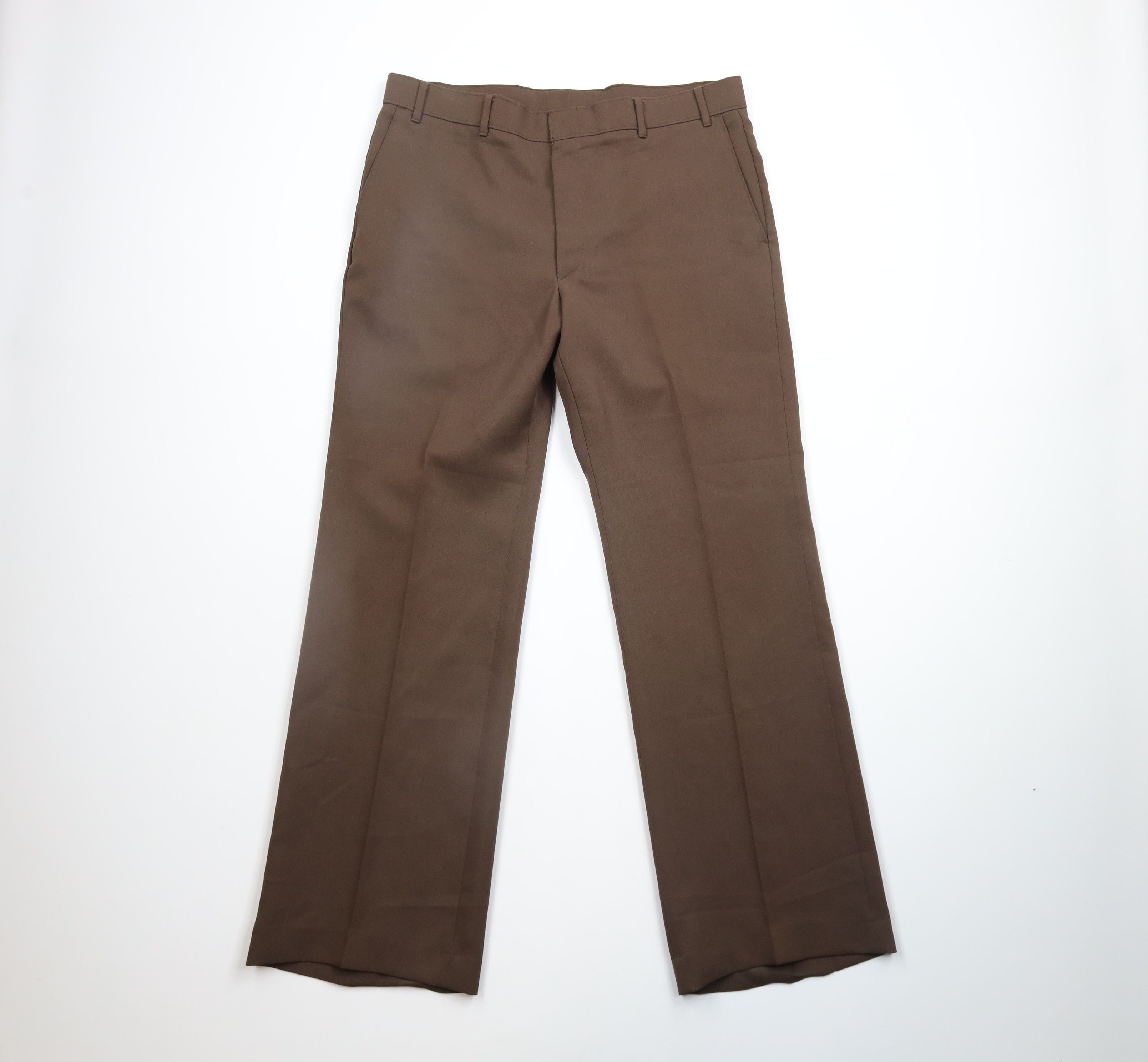 Levi's × Vintage Vintage 70s Levis Knit Wide Leg Bell Bottoms Pants Brown USA Size US 36 / EU 52 - 1 Thumbnail