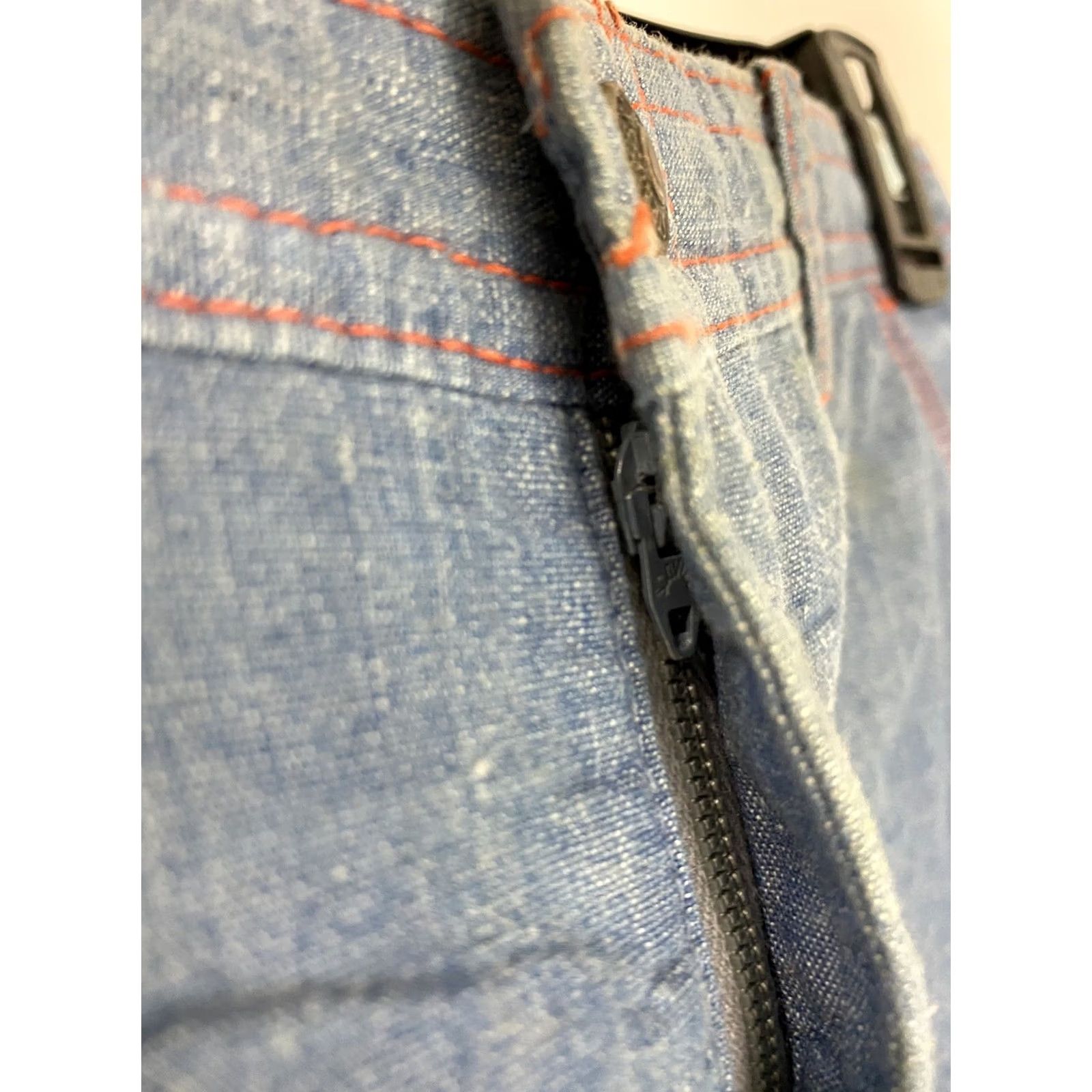 Levi's VINTAGE Levi's Chambray Bell Bottom Denim Slacks Hippie Pants Blue Mens 31x34 Size US 31 - 6 Thumbnail