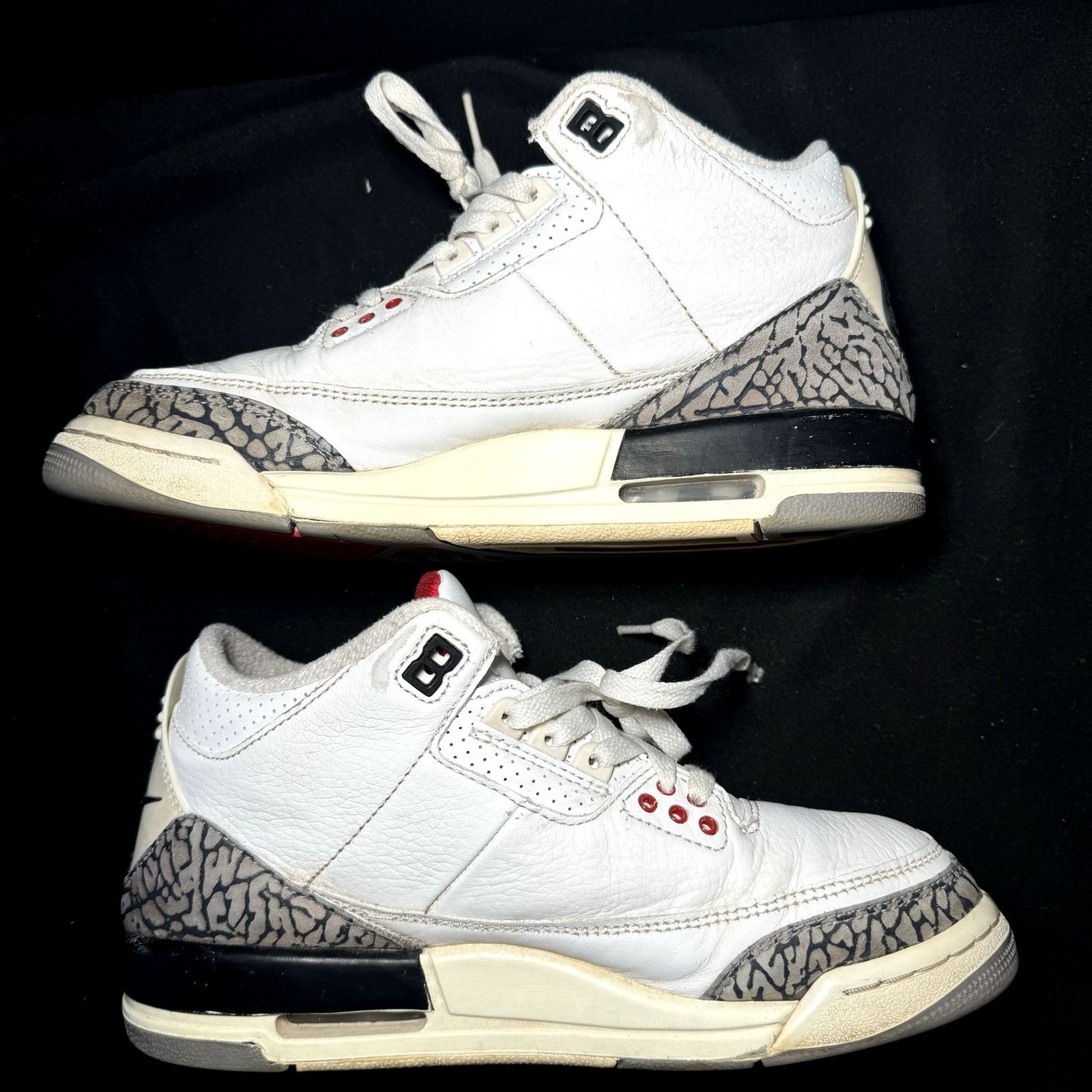 Jordan Brand × Nike Size 6.5 Nike Air Jordan 3 Retro GS White Cement Reimagined Size US 6.5 / EU 39-40 - 3 Thumbnail