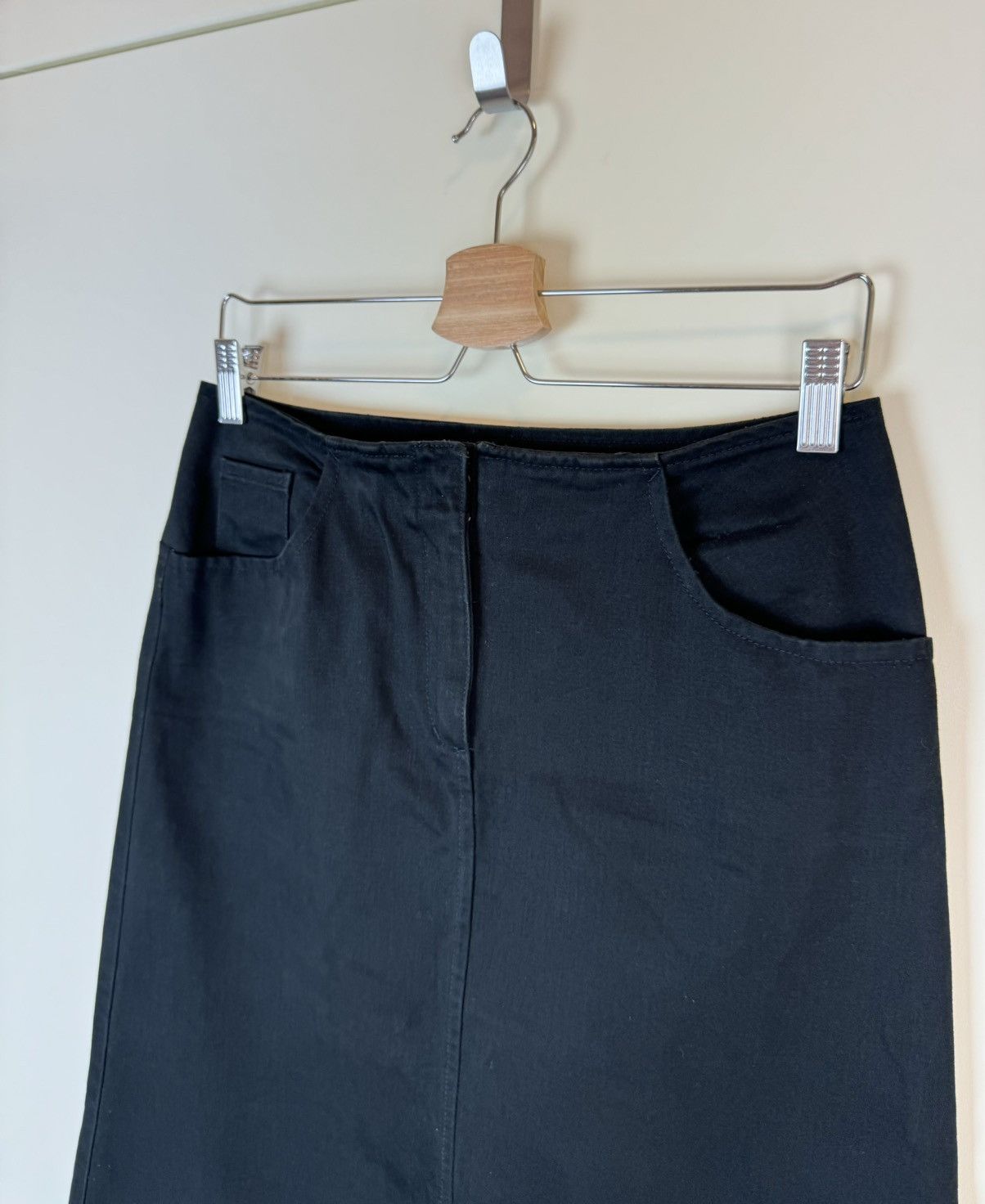 Jean Paul Gaultier Jean Paul Gaultier JPG vintage denim cotton black skirt maxi Size 27" / US 4 / IT 40 - 5 Thumbnail