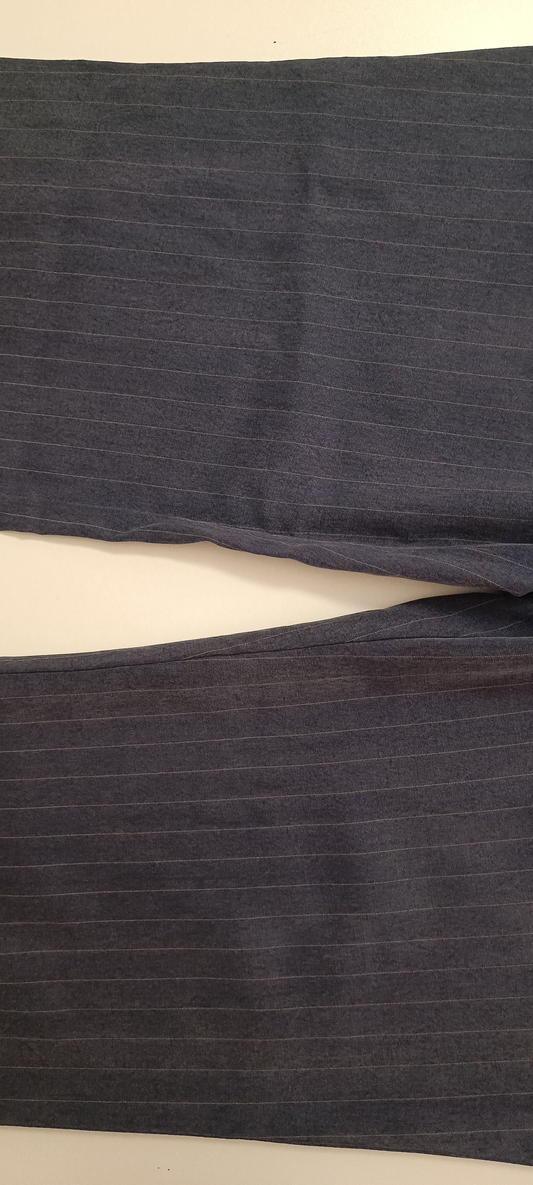 Jean Paul Gaultier Grayish blue pants with fine white vertical stripes Size 27" / US 4 / IT 40 - 6 Thumbnail