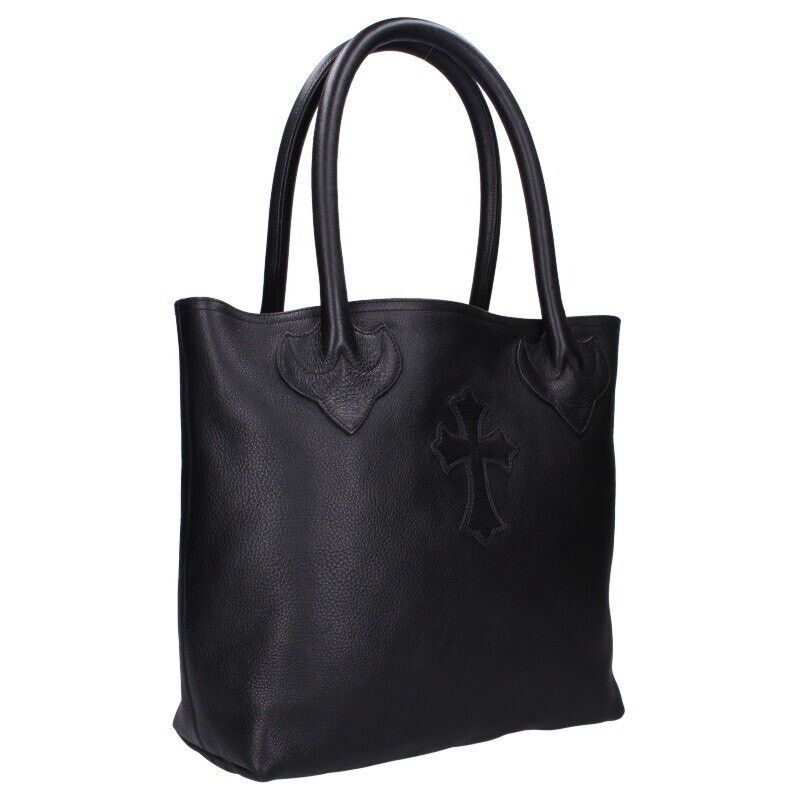 Chrome Hearts Leather Tote Bag Cross Patch, Men's