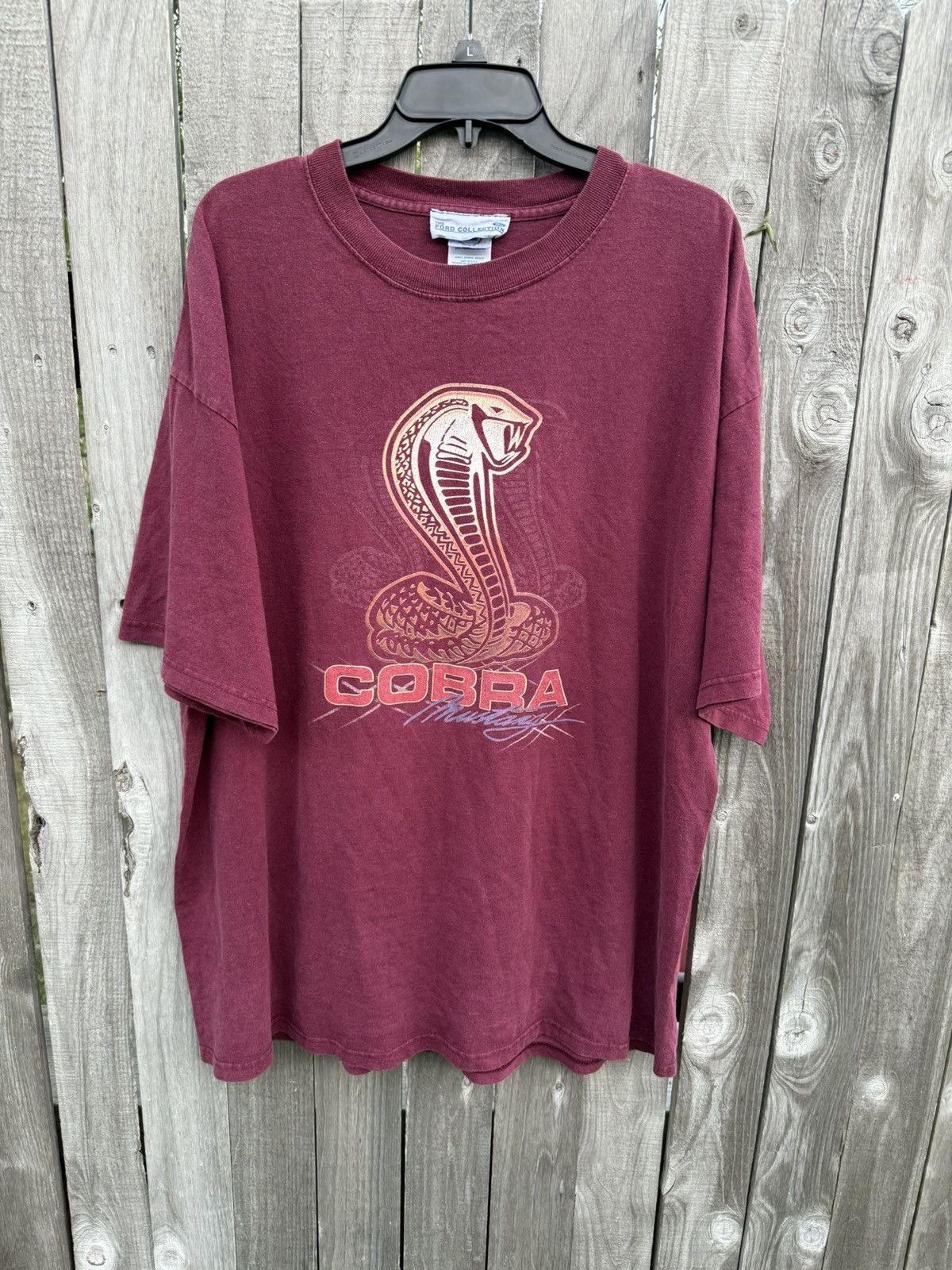 Ford × Vintage Vintage Y2K Ford Racing Cobra Maroon Tshirt Size US XXL / EU 58 / 5 - 1 Thumbnail