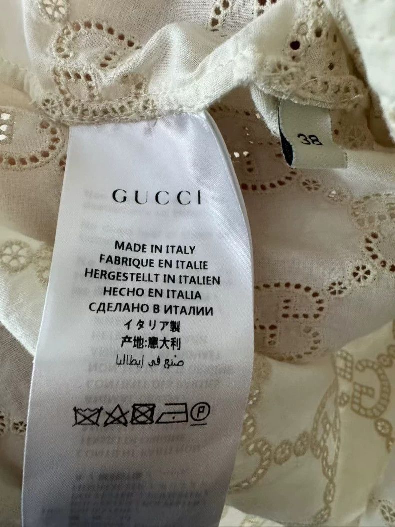 Gucci Gucci Hollow-out double G full-print logo shirt 2503-Nextar Size XS / US 0-2 / IT 36-38 - 4 Thumbnail