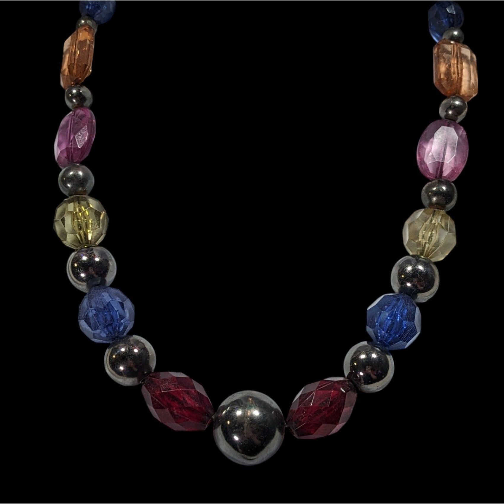 Other Vintage Chunky Rainbow Beaded Statement Necklace Size ONE SIZE - 4 Thumbnail