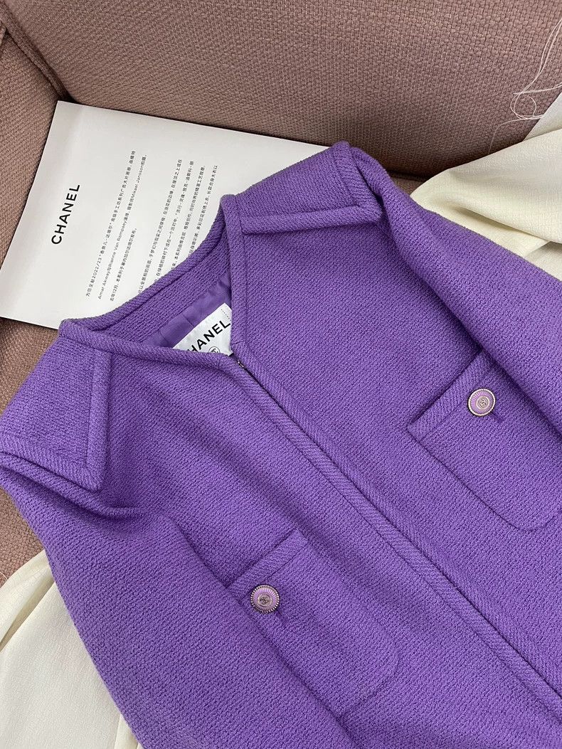 Chanel Chanel 20c Station Series Purple Four-pocket Jacket Size XS / US 0-2 / IT 36-38 - 2 Thumbnail