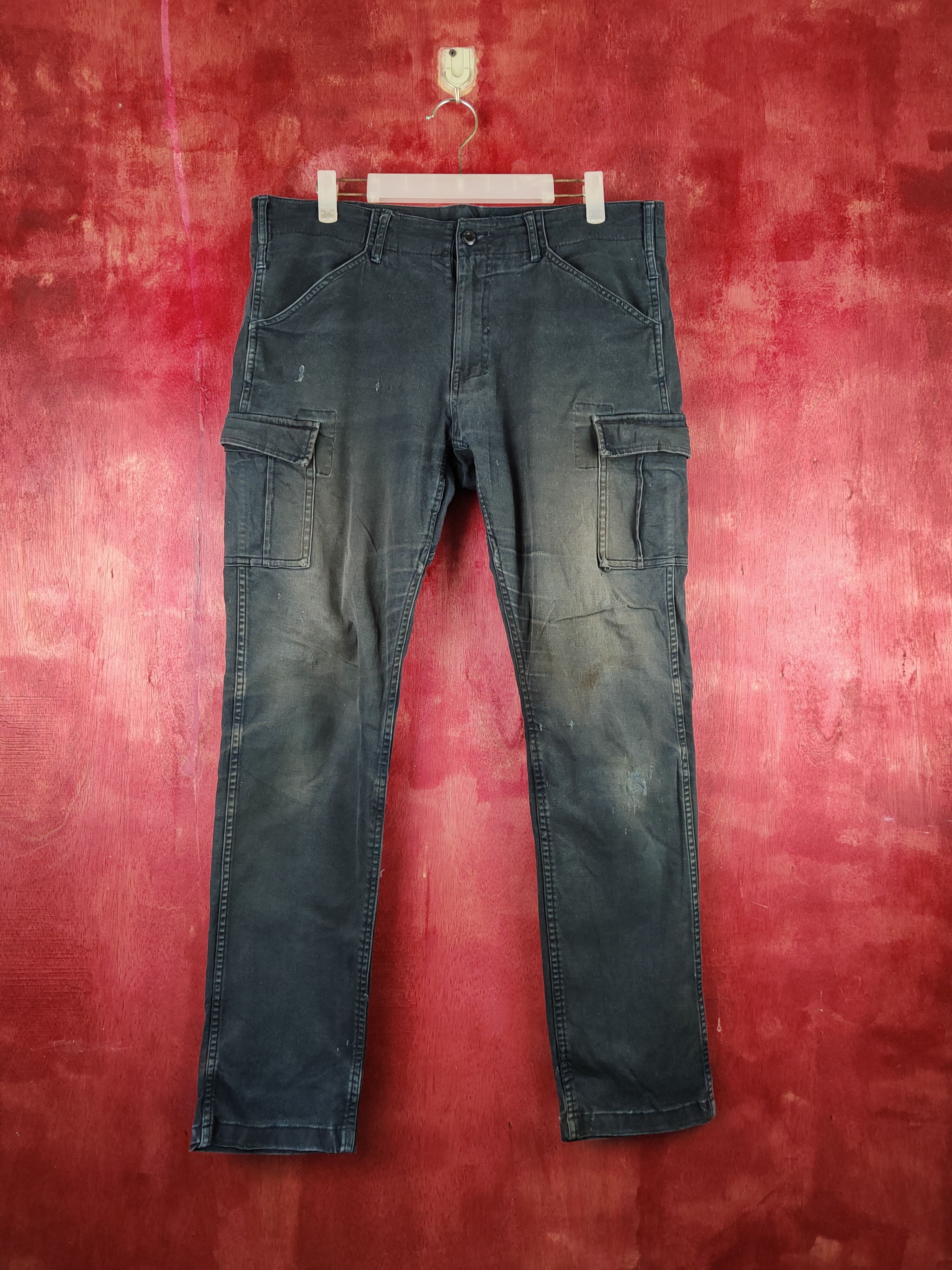 Gladiator Blue Faded Multipocket Tactical Cargo Pants #S1452