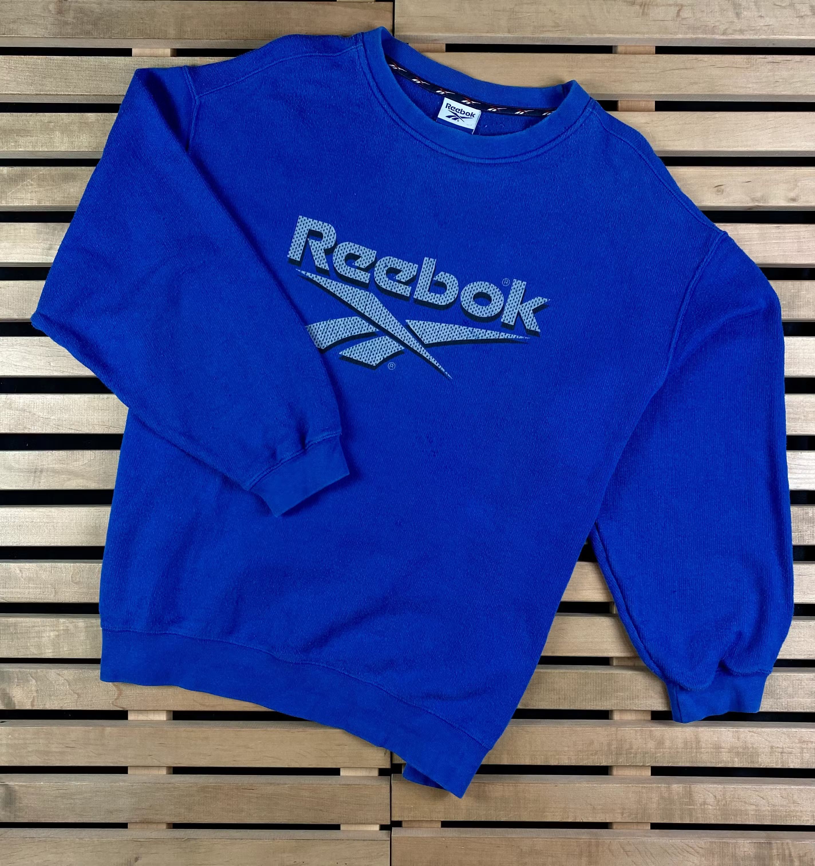Reebok × Vintage Mens Vintage Sweatshirt Reebok Big Logo Size M Size US M / EU 48-50 / 2 - 1 Thumbnail