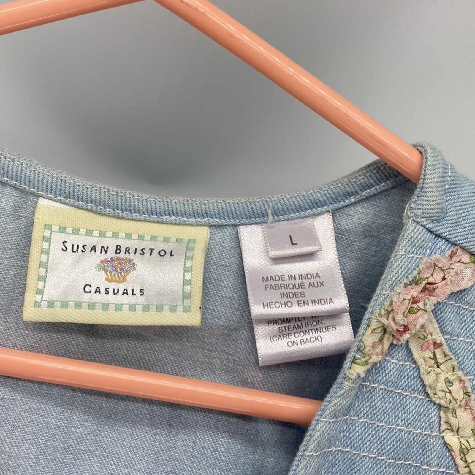 Vintage Vintage Susan Bristol cottage core denim vest 80s 90s Size L / US 10 / IT 46 - 2 Thumbnail