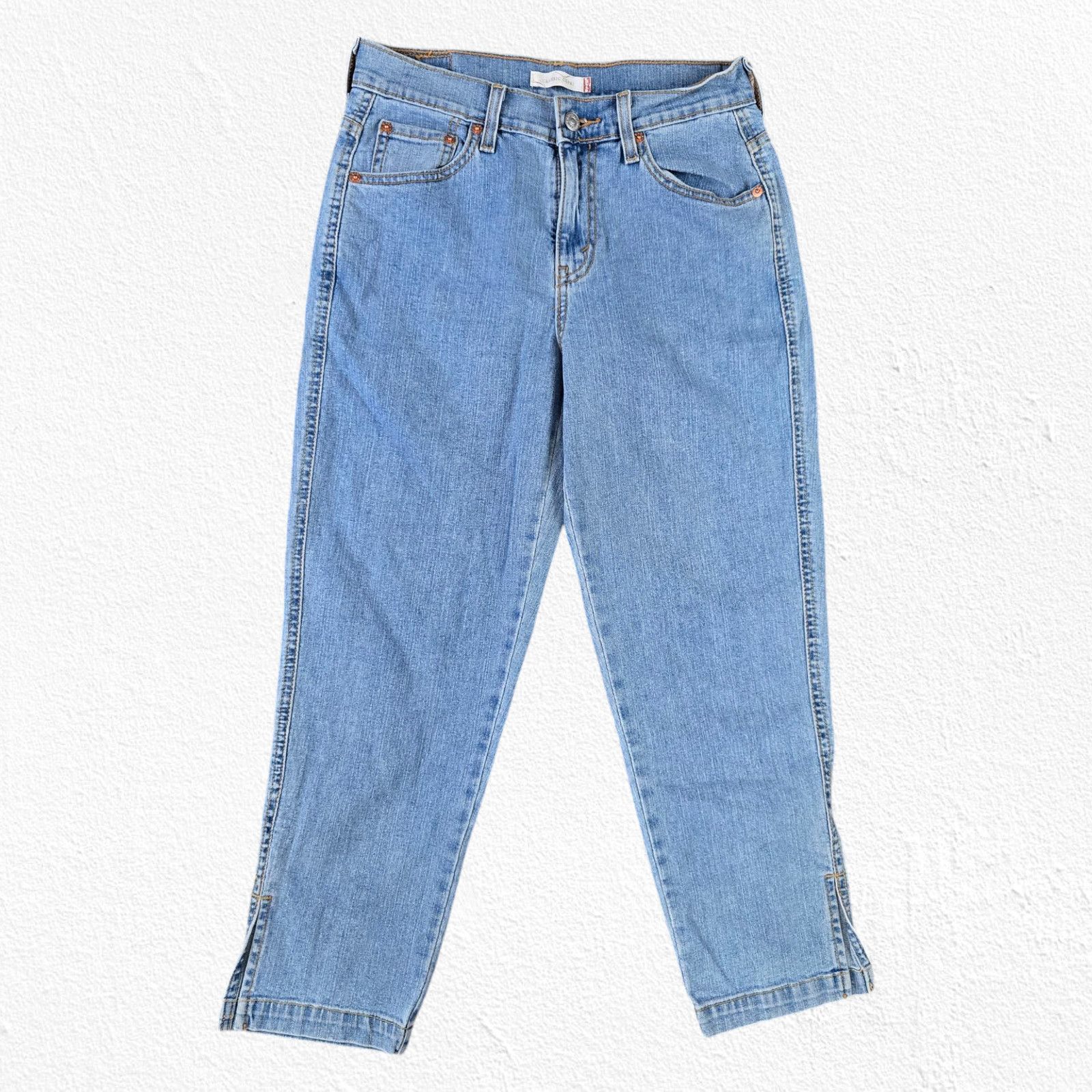 Levi's Y2K Levi's Light Wash Straight Capri Jeans Size 6 Size 28" / US 6 / IT 42 - 2 Thumbnail