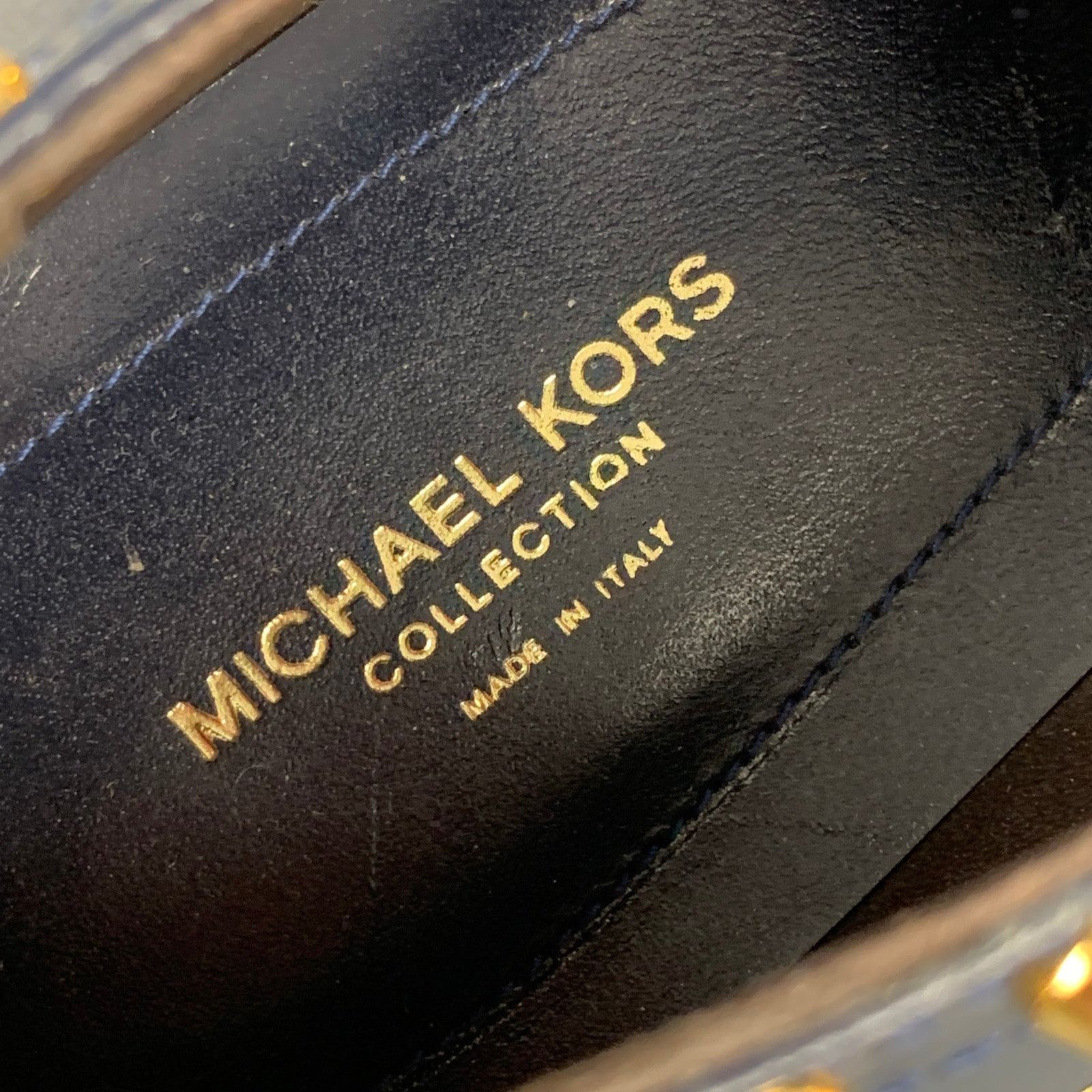 Michael Kors MICHAEL KORS 11 Navy White Leather Studded Platform Shoes Size US 11 / IT 41 - 7 Thumbnail