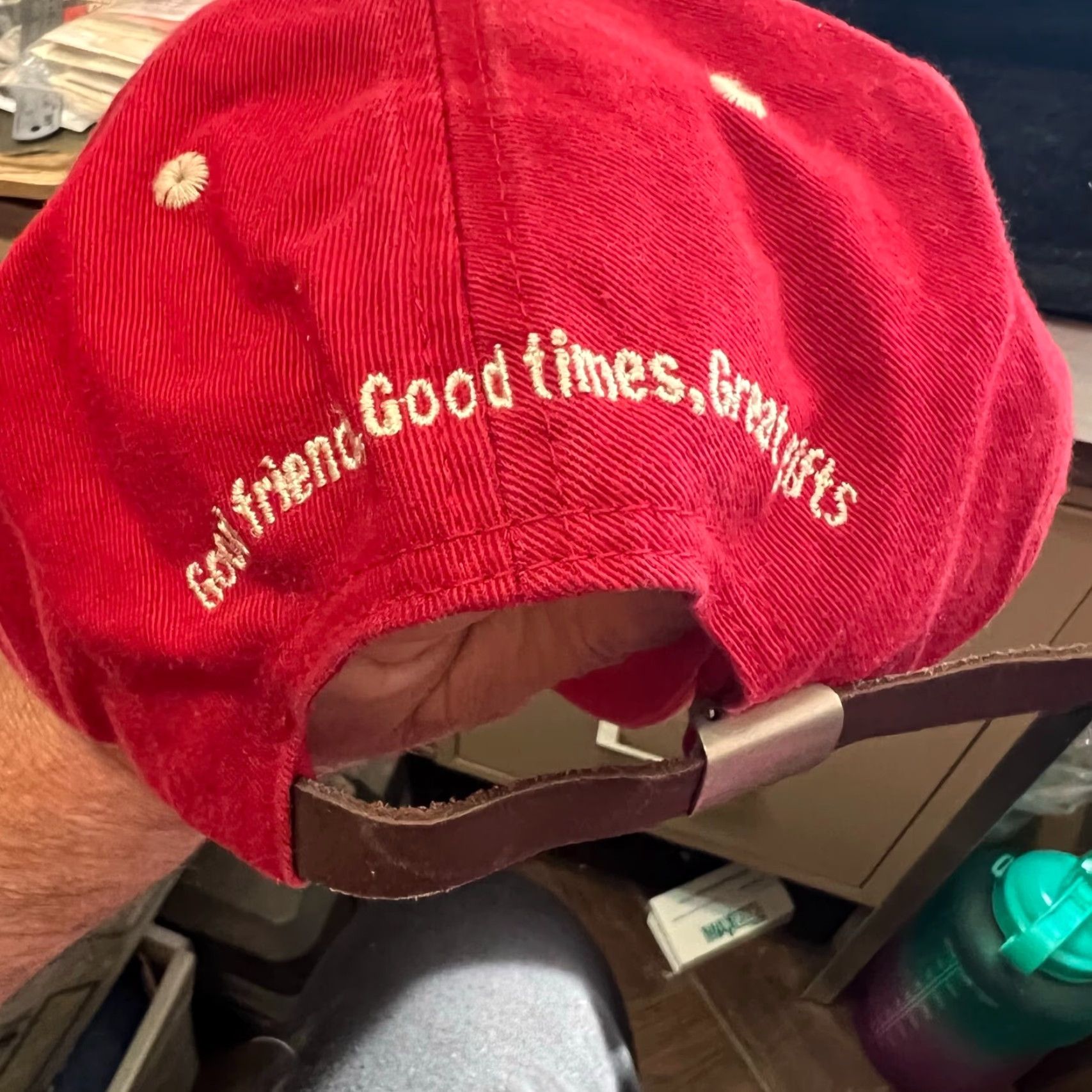 American Eagle Outfitters American Eagle Outfitters Hat Womens One Size Red Cotton Adjustable Baseball Cap American Womens Size ONE SIZE - 4 Thumbnail