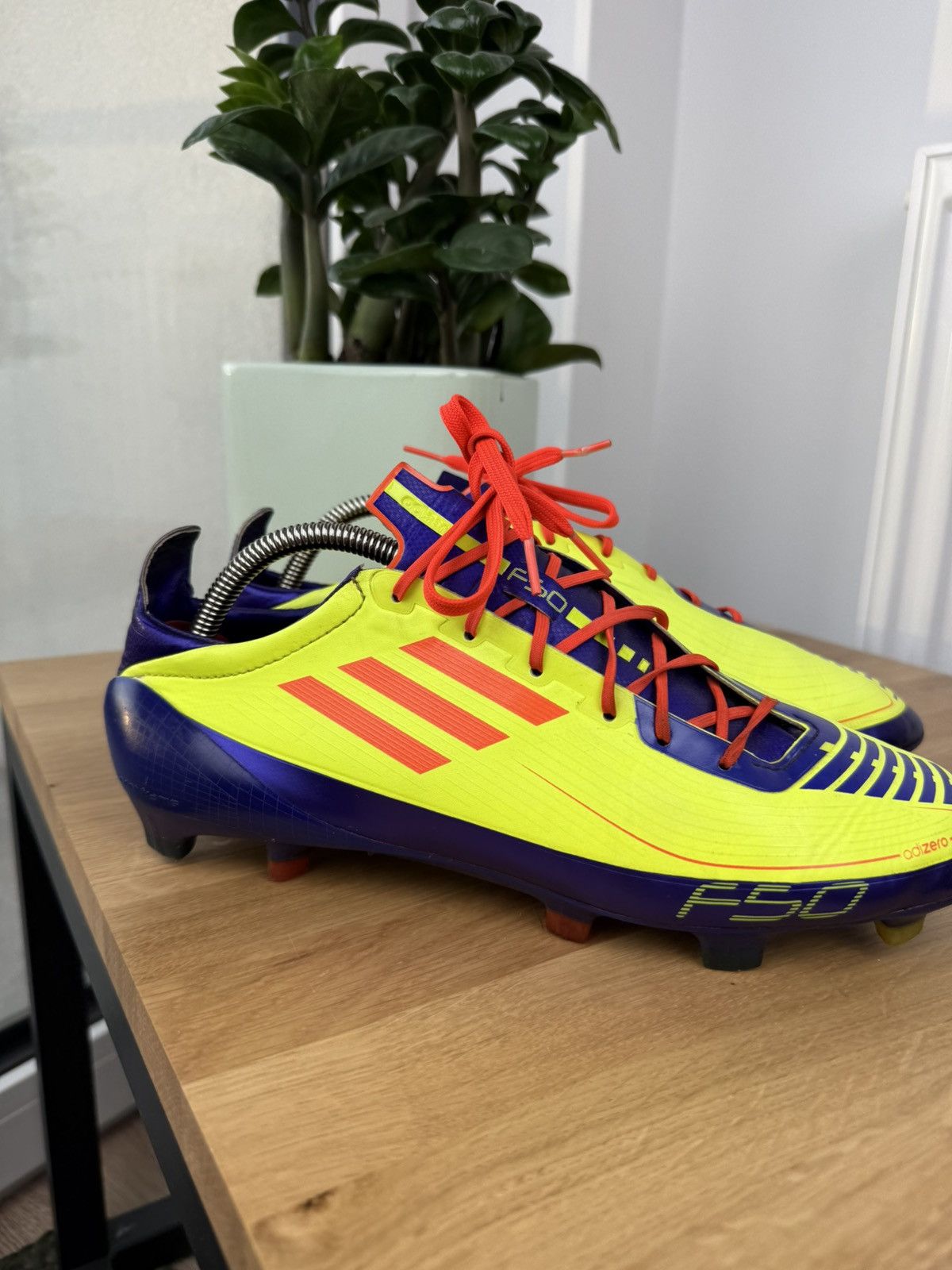 Adidas Adidas Adizero F50 FG yellow/purple/orange us10.5 Size US 10.5 / EU 43-44 - 4 Thumbnail