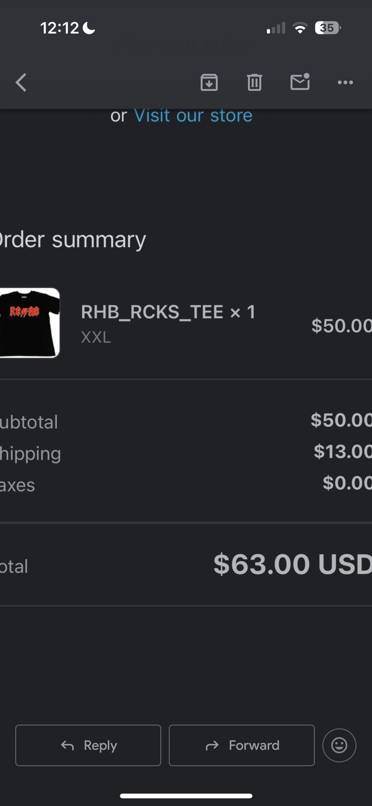 Other RHB ROCKS tee - Read Description Size US L / EU 52-54 / 3 - 4 Thumbnail