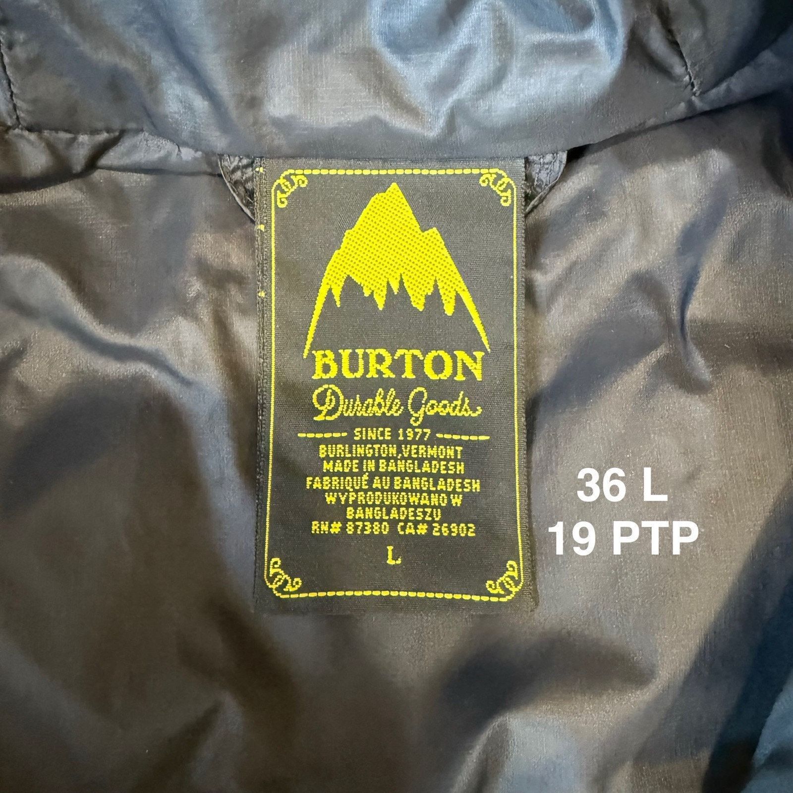 Burton Burton Down Jacket Women's Large Black Full Zip Long Puffer Size L / US 10 / IT 46 - 8 Thumbnail