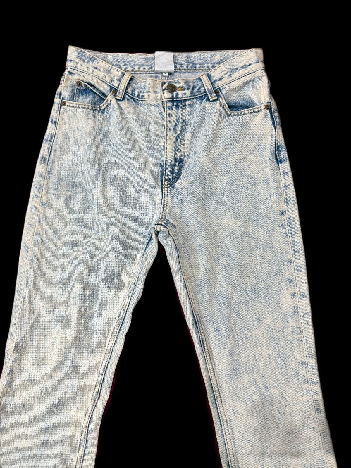 If Six Was Nine Japanese Brand X-Girl Acid Wash Denim Straight Slim Size US 29 - 4 Thumbnail