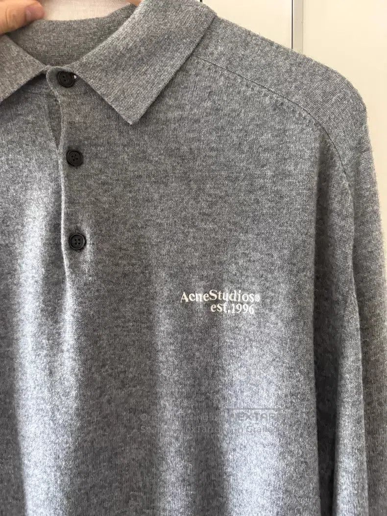 Acne Studios Acne Studios Wool long-sleeve polo shirt, gray Size S / US 4 / IT 40 - 3 Thumbnail