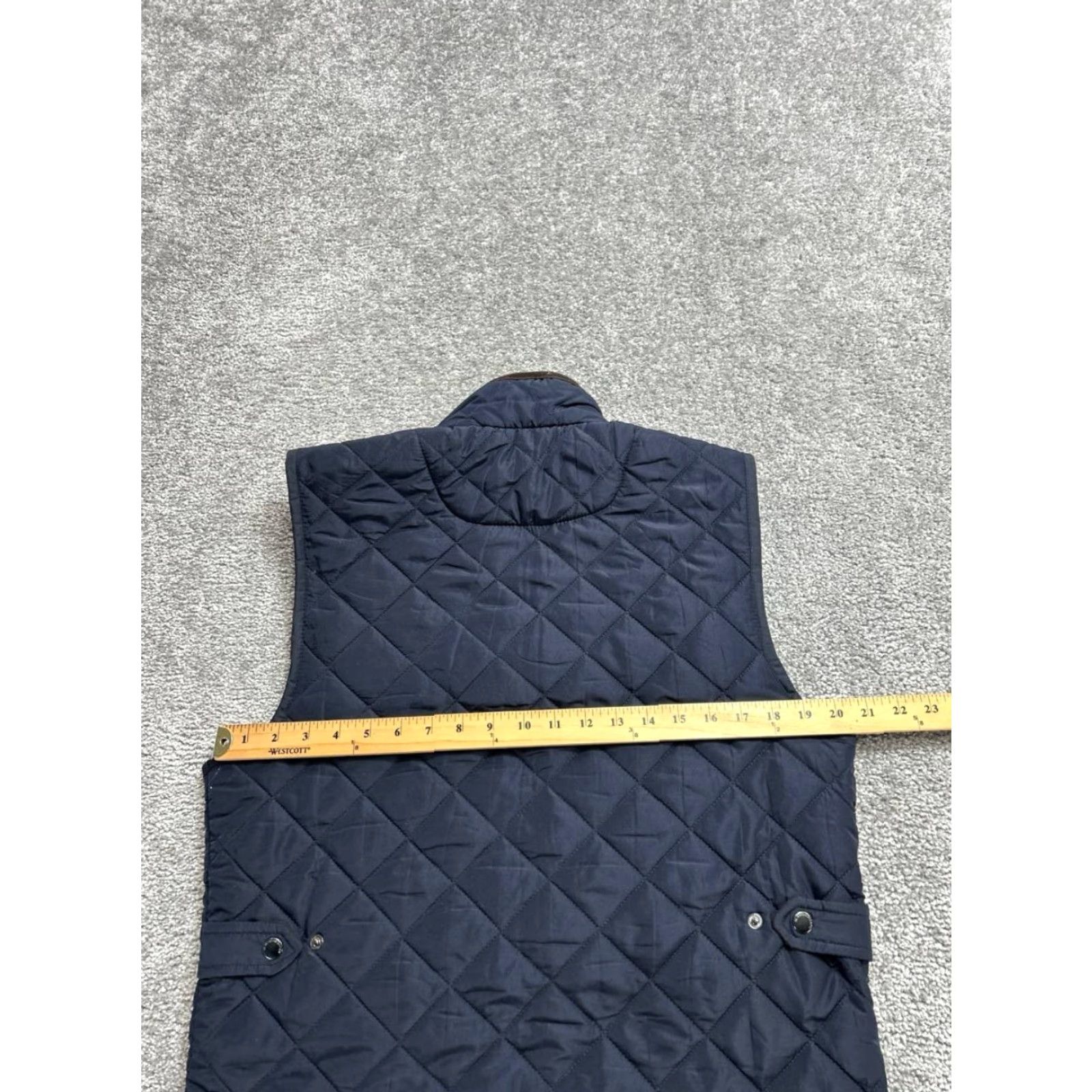 Vintage Magaschoni Quilted Vest Mens Small Blue Full Zip Mock Neck Thermal Insulation Size US S / EU 44-46 / 1 - 3 Thumbnail