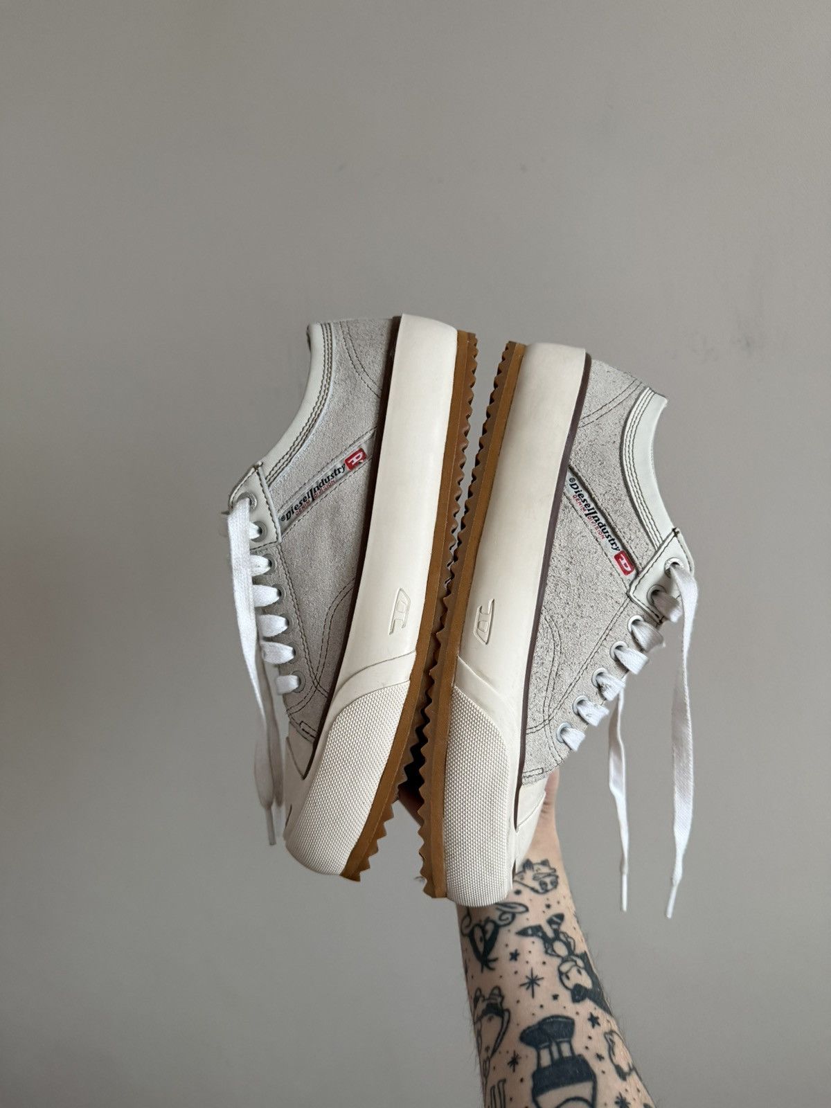 Diesel Vintage Diesel Y2K Suede Platform Sneakers Size US 7.5 / EU 40-41 - 5 Thumbnail