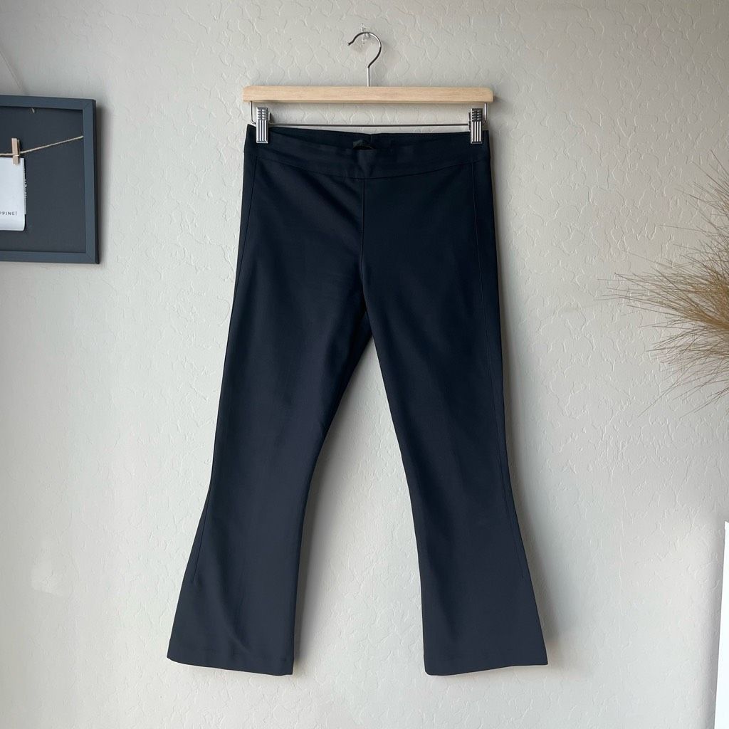The Row The Row Black Low Rise Cropped Flare Leg Scuba Pull-On Pants Size 26" / US 2 / IT 38 - 1 Thumbnail