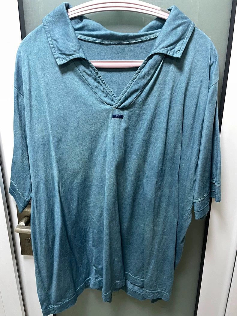 Porter Classic Blue Green Plant Dyed Polo Shirt Size US L / EU 52-54 / 3 - 1 Thumbnail