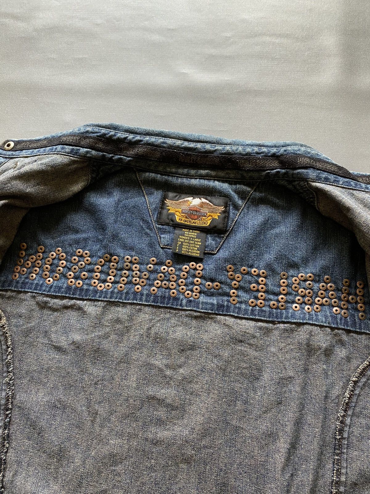 Harley Davidson Harley Davidson Studded Denim Shirt Size XL / US 12-14 / IT 48-50 - 7 Thumbnail