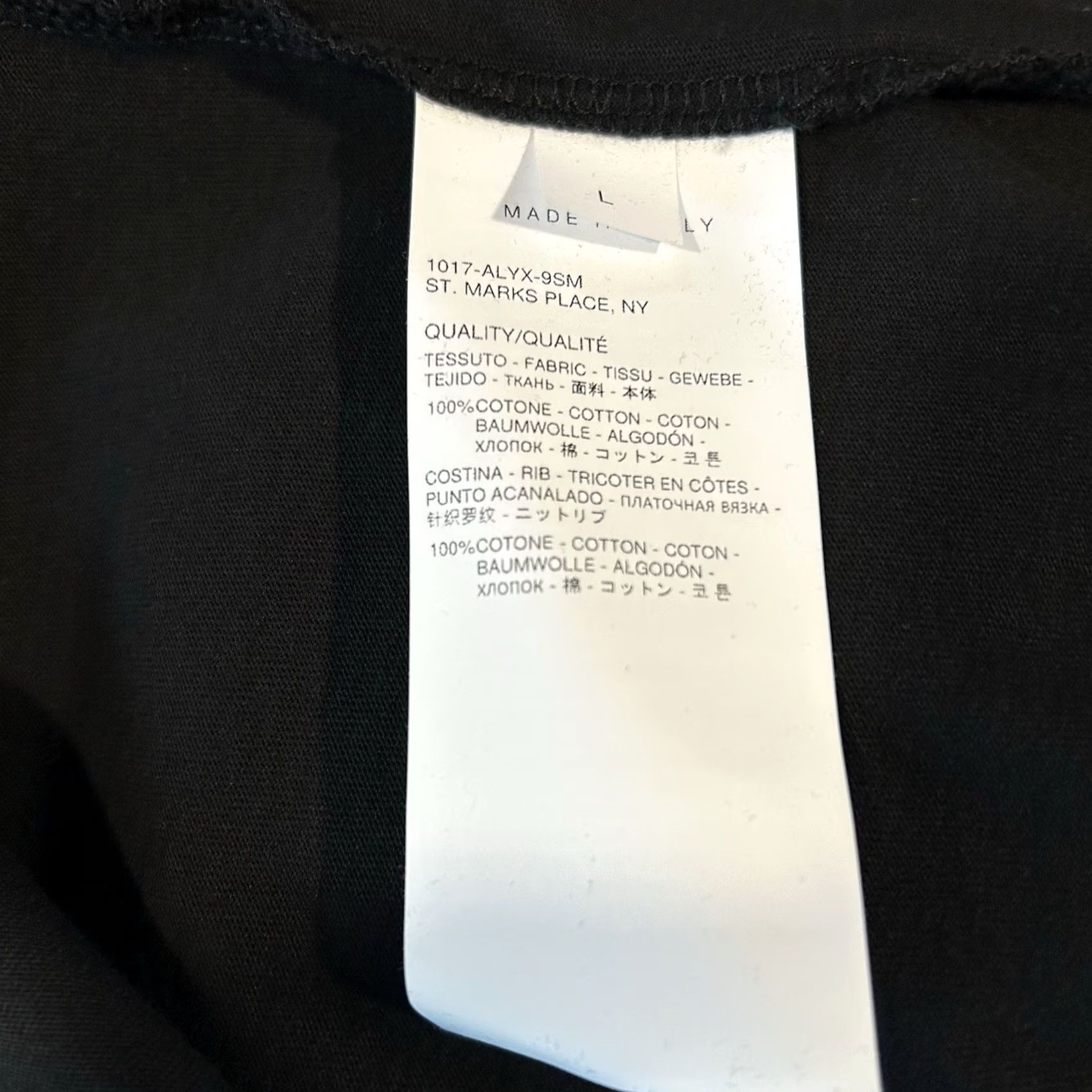1017 ALYX 9SM 1017 Alyx 9SM Dripping Logo Tee T-Shirt Black Size Large Short Sleeve Size US L / EU 52-54 / 3 - 6 Thumbnail
