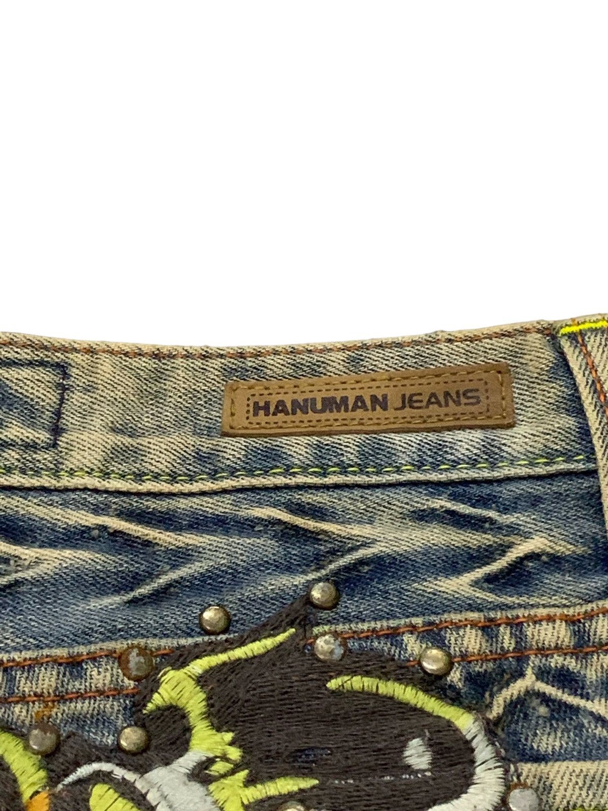 Hanuman Crazy Stud Rusty Mud Wash High Rise Denim Pants