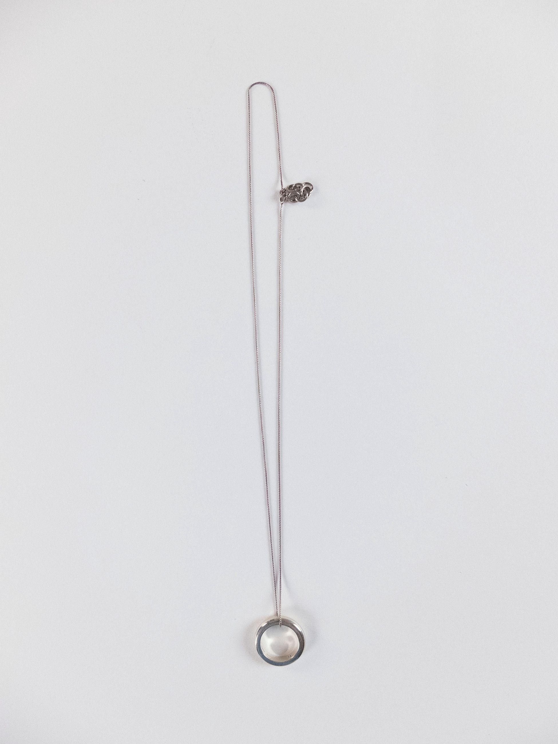 Bottega Veneta BOTTEGA VENETA Essentials silver round pendant necklace q Size ONE SIZE - 2 Thumbnail