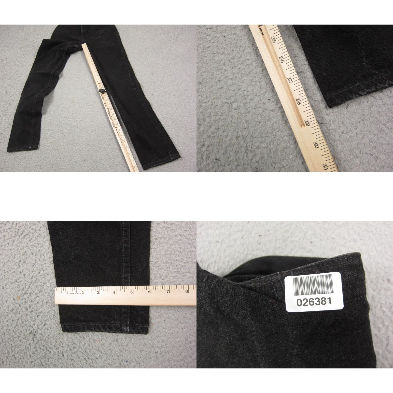 Levi's VINTAGE Levi's 512 Jeans Womens 5 Med Black Slim Fit Tapered Made in USA 90s Jeans Womens Slim Black 90s Levi's 512 Size 27" / US 4 / IT 40 - 10 Thumbnail