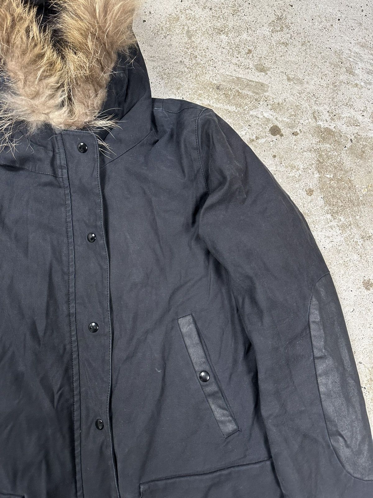 Sandro Sandro Paris Black Faux Fur Lined Parka Jacket Size M / US 6-8 / IT 42-44 - 4 Thumbnail