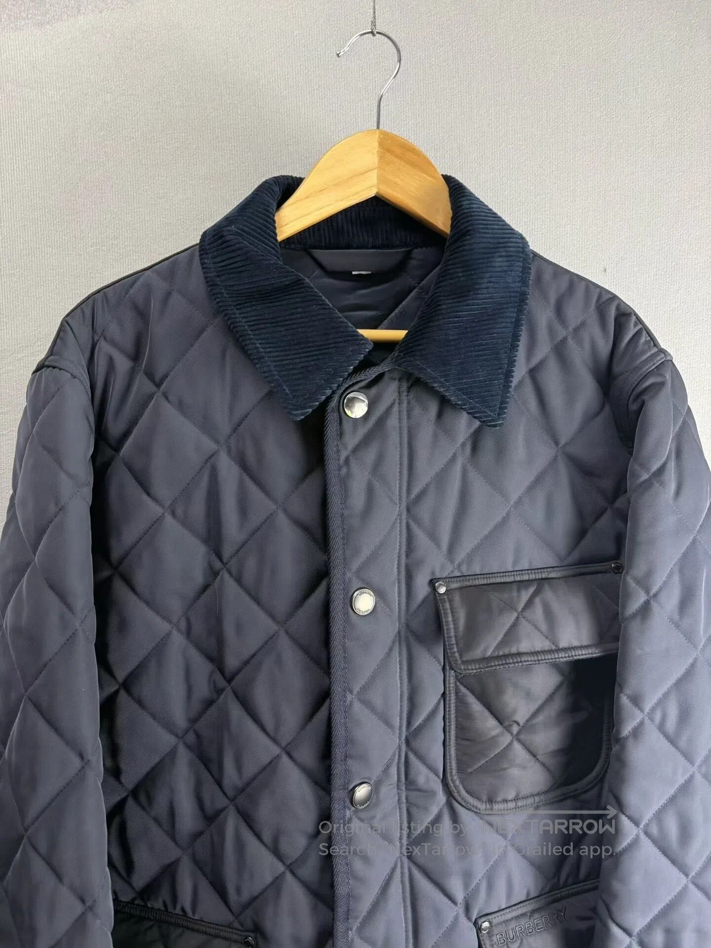 Burberry Burberry Navy Diamond Quilted Padded Jacket| Size L / US 10 / IT 46 - 3 Thumbnail