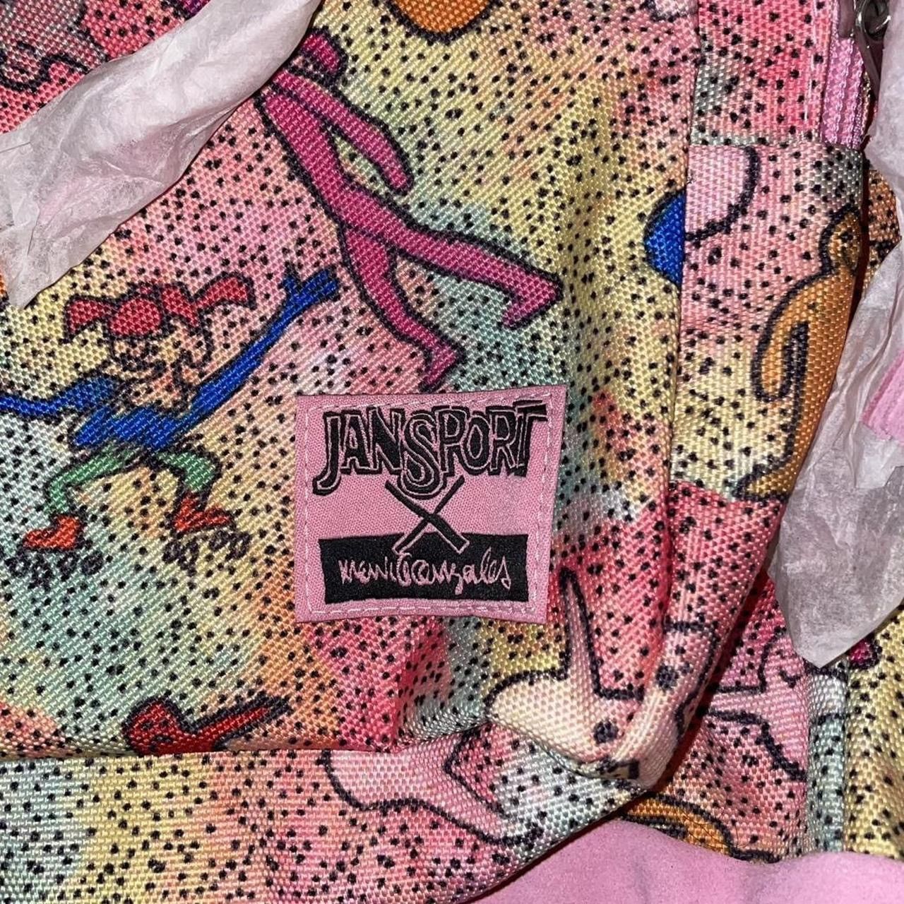 Jansport × Krooked Rare Mark Gonzales x Jansport Pink Backpack Krooked Skate Size ONE SIZE - 2 Thumbnail