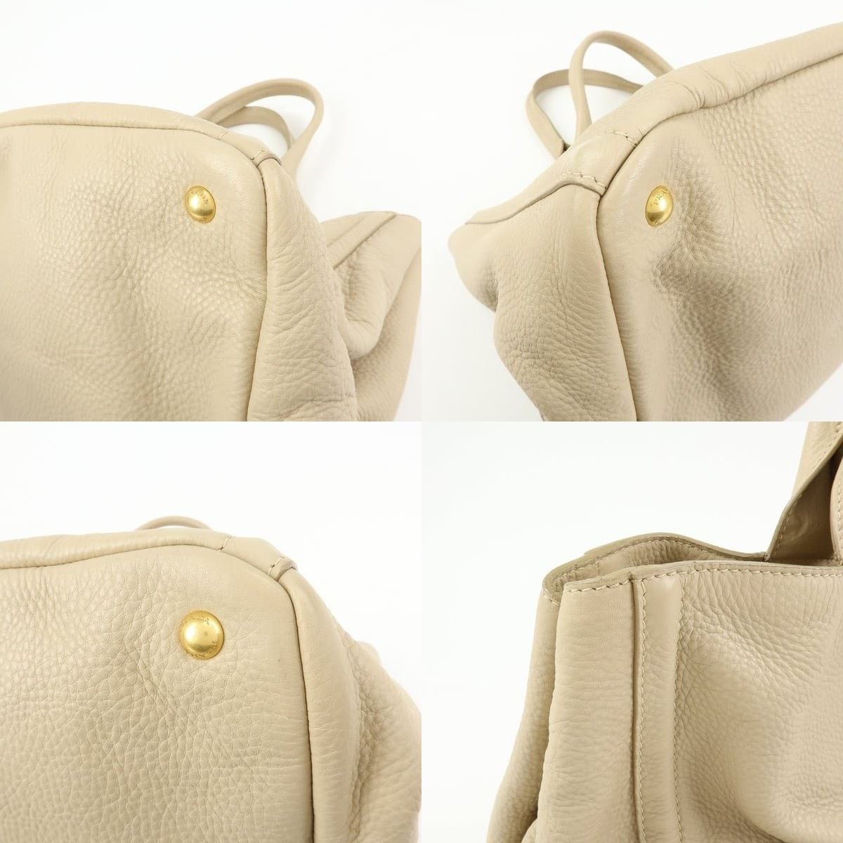 Prada Prada Vitello Daino Tote Beige Size ONE SIZE - 5 Thumbnail