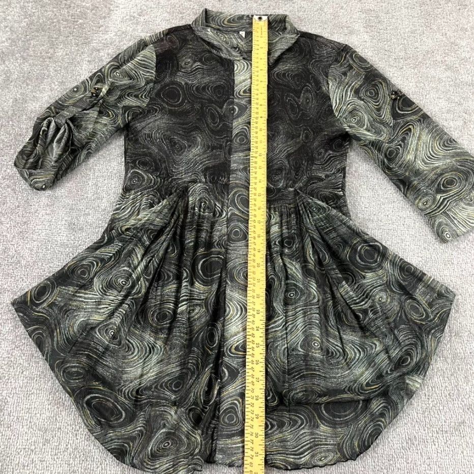 Vintage LINDI Shirt Womens XS Tunic Top Blouse Abstract Sheer Button Down Roll Tab L/S Shirt Blouse Womens XS LINDI Abstract Sheer Button Down Roll Tab L/S Size XS / US 0-2 / IT 36-38 - 6 Thumbnail