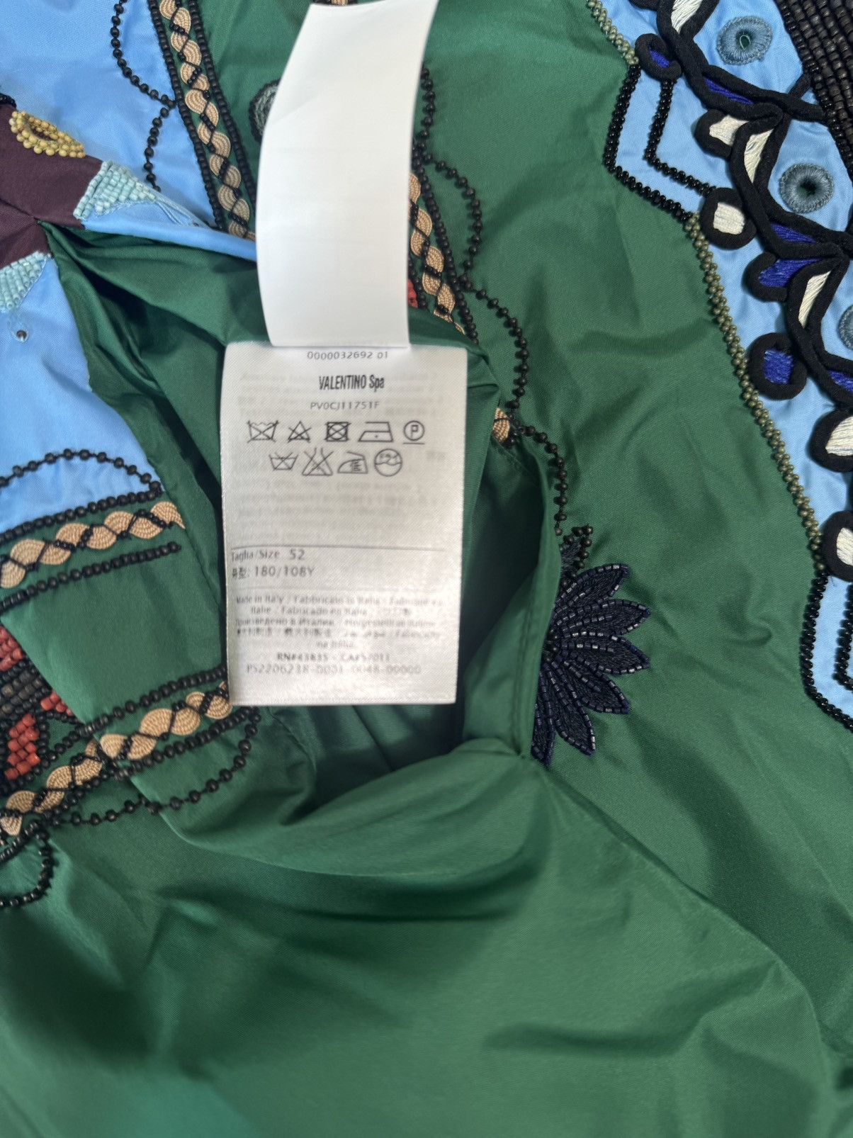 Valentino RARE Valentino folk embroidered beaded hooded windbreaker Size US L / EU 52-54 / 3 - 10 Thumbnail