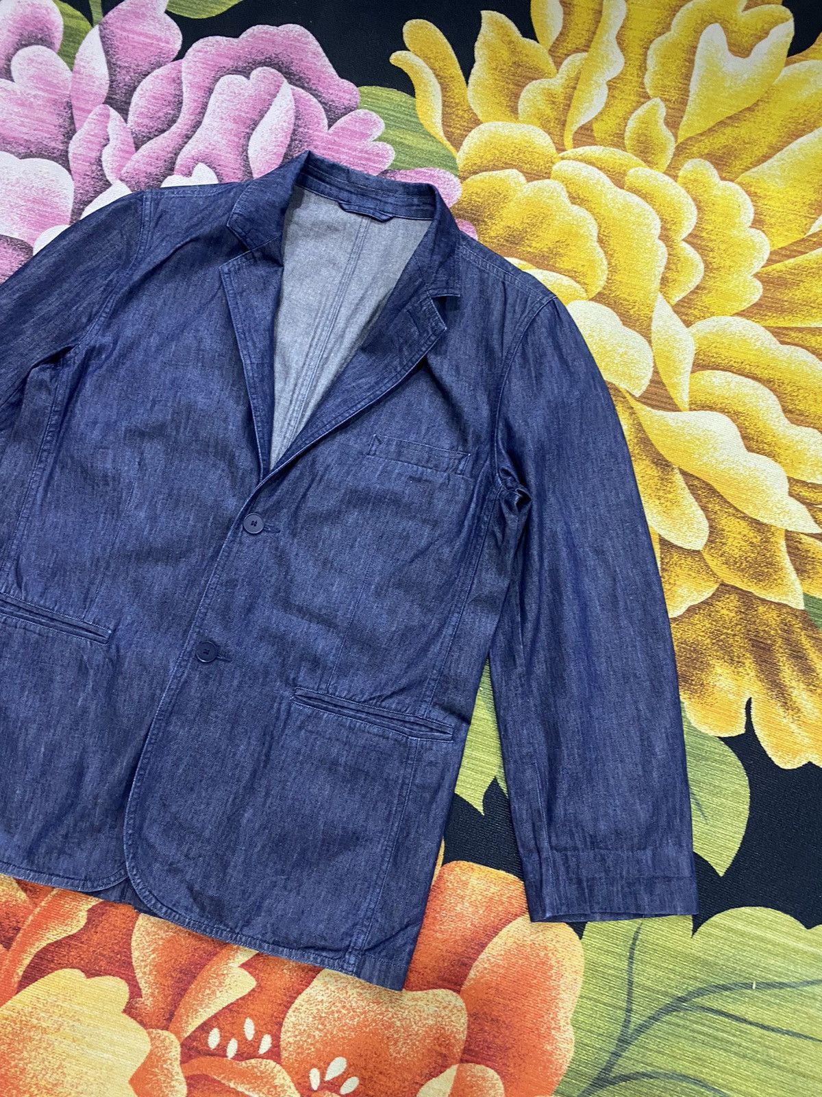 agnes b. Vintage Agnes B. Homme Paris Denim Coat Jacket Size US L / EU 52-54 / 3 - 4 Thumbnail
