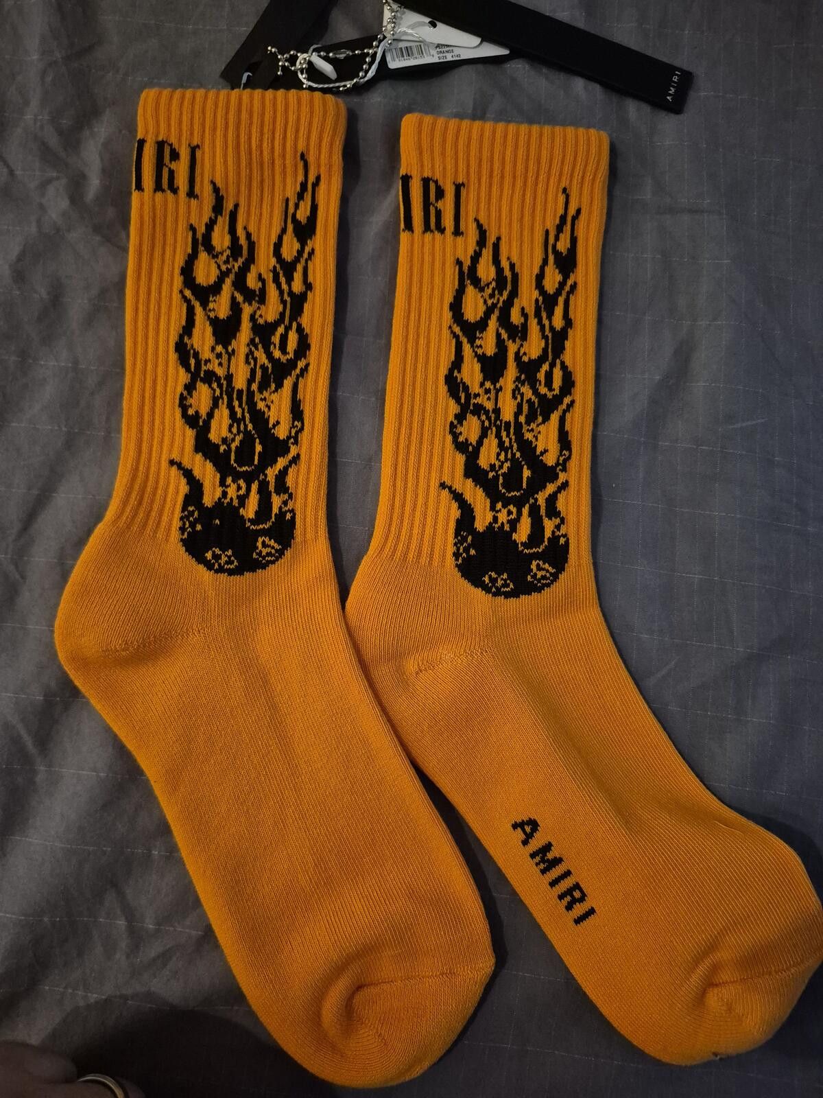 Amiri Amiri Orange Flame Socks Size ONE SIZE - 5 Thumbnail