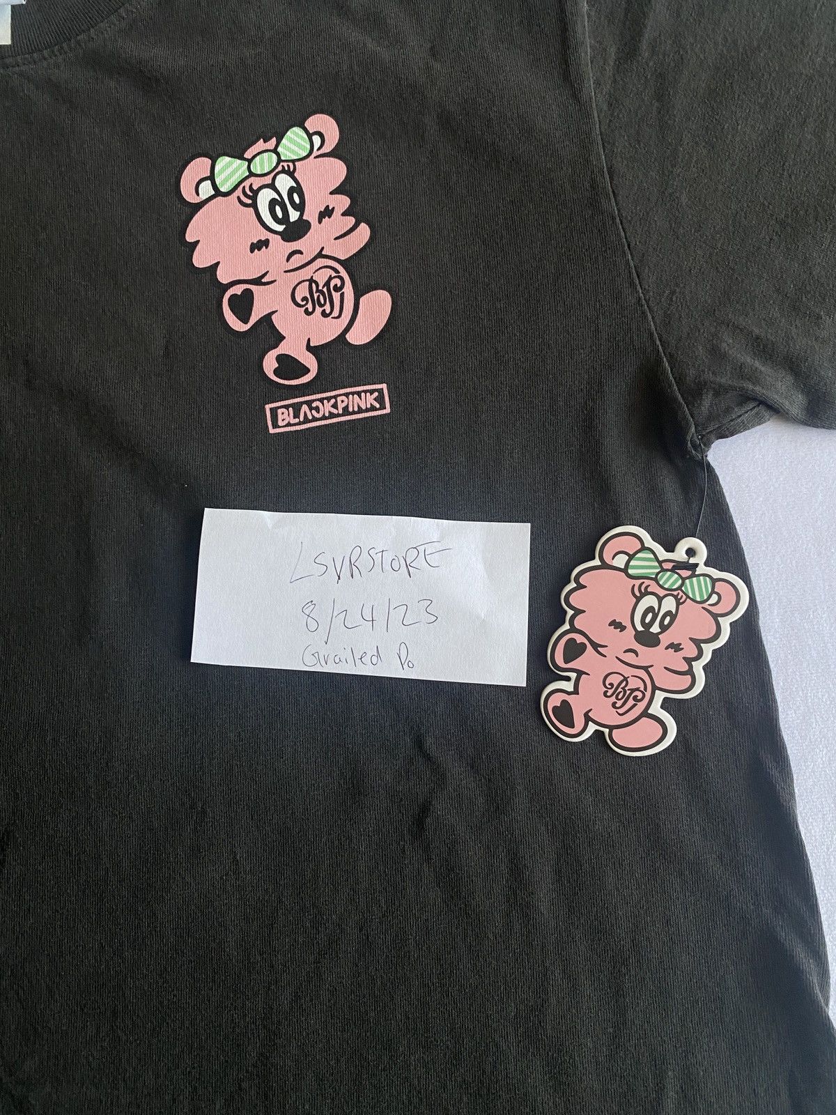Other Blackpink X Verdy Born Pink Plush Tee Black Small Size US S / EU 44-46 / 1 - 3 Thumbnail