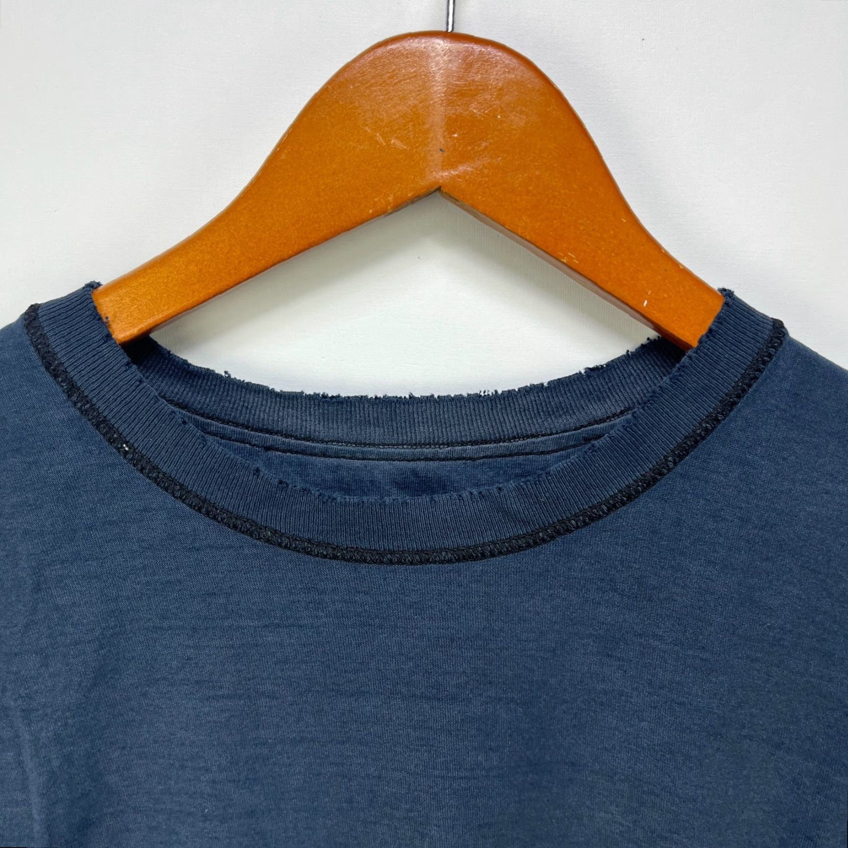 Sideout VINTAGE 90s Sun Faded Inside Out Blank Black T Shirt Large XL Men Shirt Crew Neck Short Sleeve Cotton Logo All Seasons Size US L / EU 52-54 / 3 - 3 Thumbnail