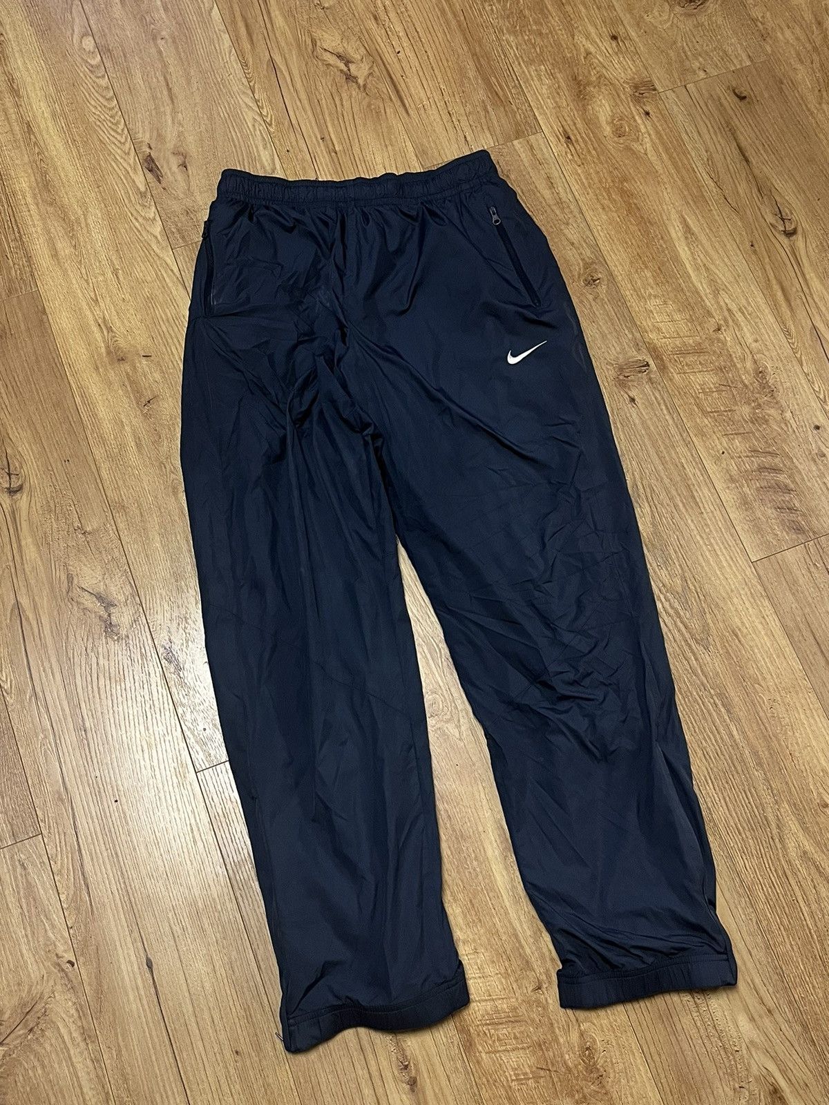 Nike × Vintage Nike Vintage Nylon Y2K Sweatpants Drill Swoosh Size US 34 / EU 50 - 2 Thumbnail