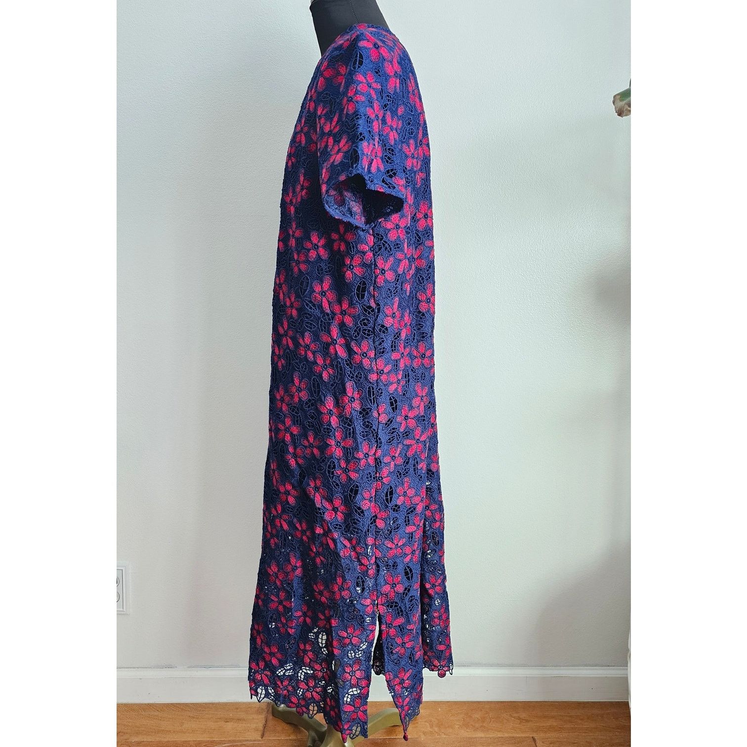 Other Tuckernuck POMANDER Place Midnight Floral Seraphina Dress L Size L / US 10 / IT 46 - 4 Thumbnail