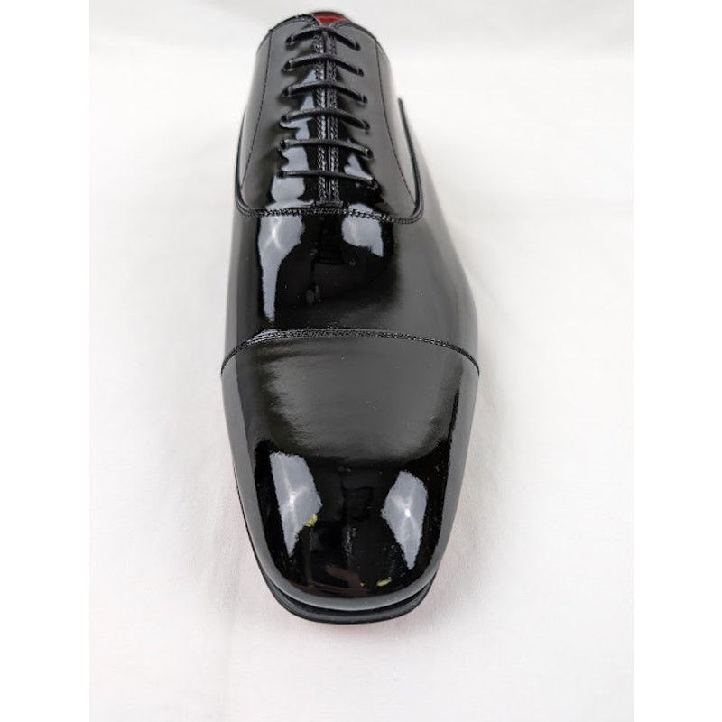 Christian Louboutin o1rshd1 So Greggo Flat Shoes in Black/Gun Metal/Lin Loubi Size US 10 / EU 43 - 13 Thumbnail