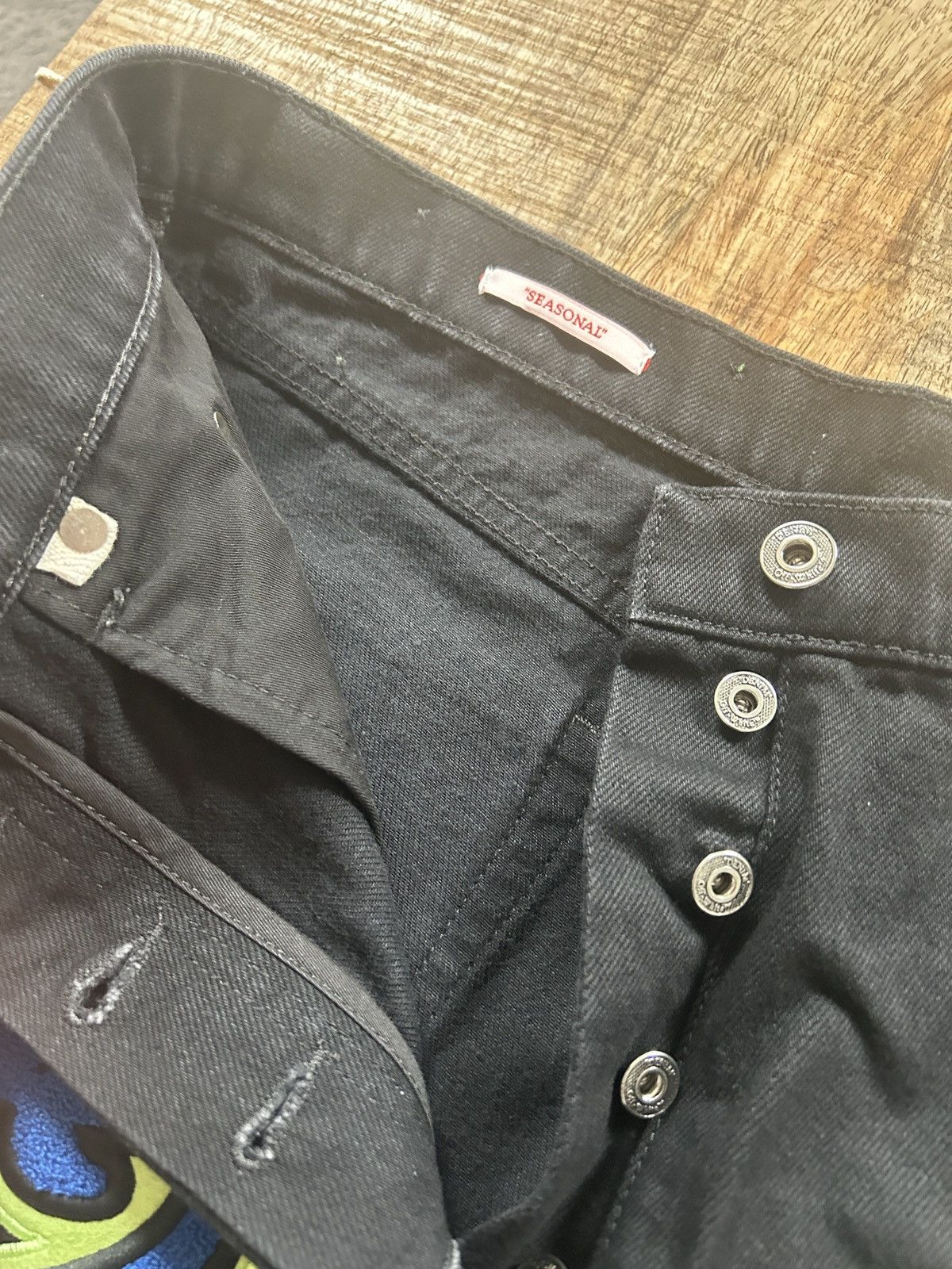 Off-White Off-white denim shorts embroidered jean virgil abloh black Size US 31 - 2 Thumbnail
