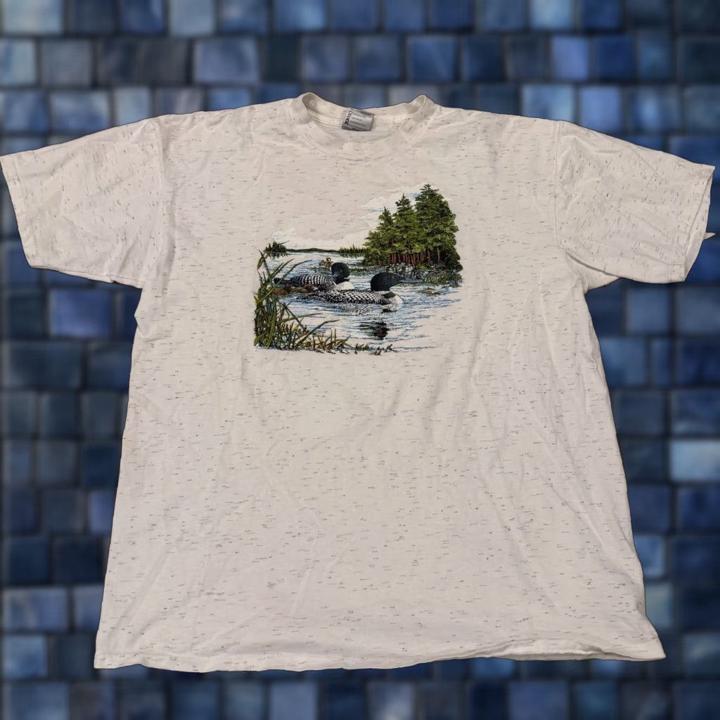 Vintage VINTAGE Duck Nature Oneita Single Stitch T-Shirt Mens XL Gray Shirt Men 90s Size US XL / EU 56 / 4 - 1 Thumbnail