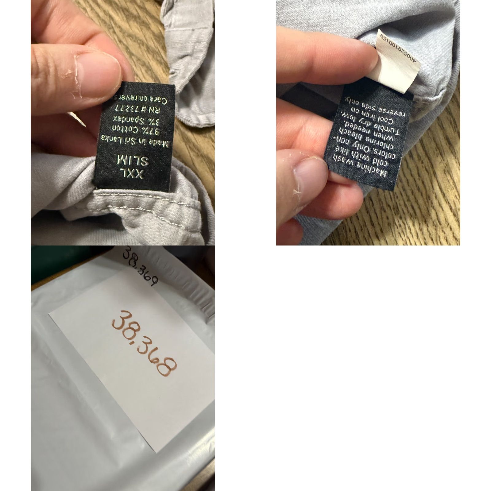 Apt. 9 Apt. 9 Shirt Men's XXL Gray Button Up Long Sleeve Slim Fit Premier Size US XXL / EU 58 / 5 - 8 Thumbnail